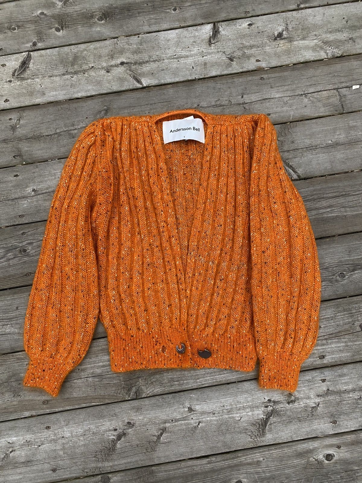 image of Andersson Bell Connelly Deep V Neck Cardigan Sweater Small, Men's