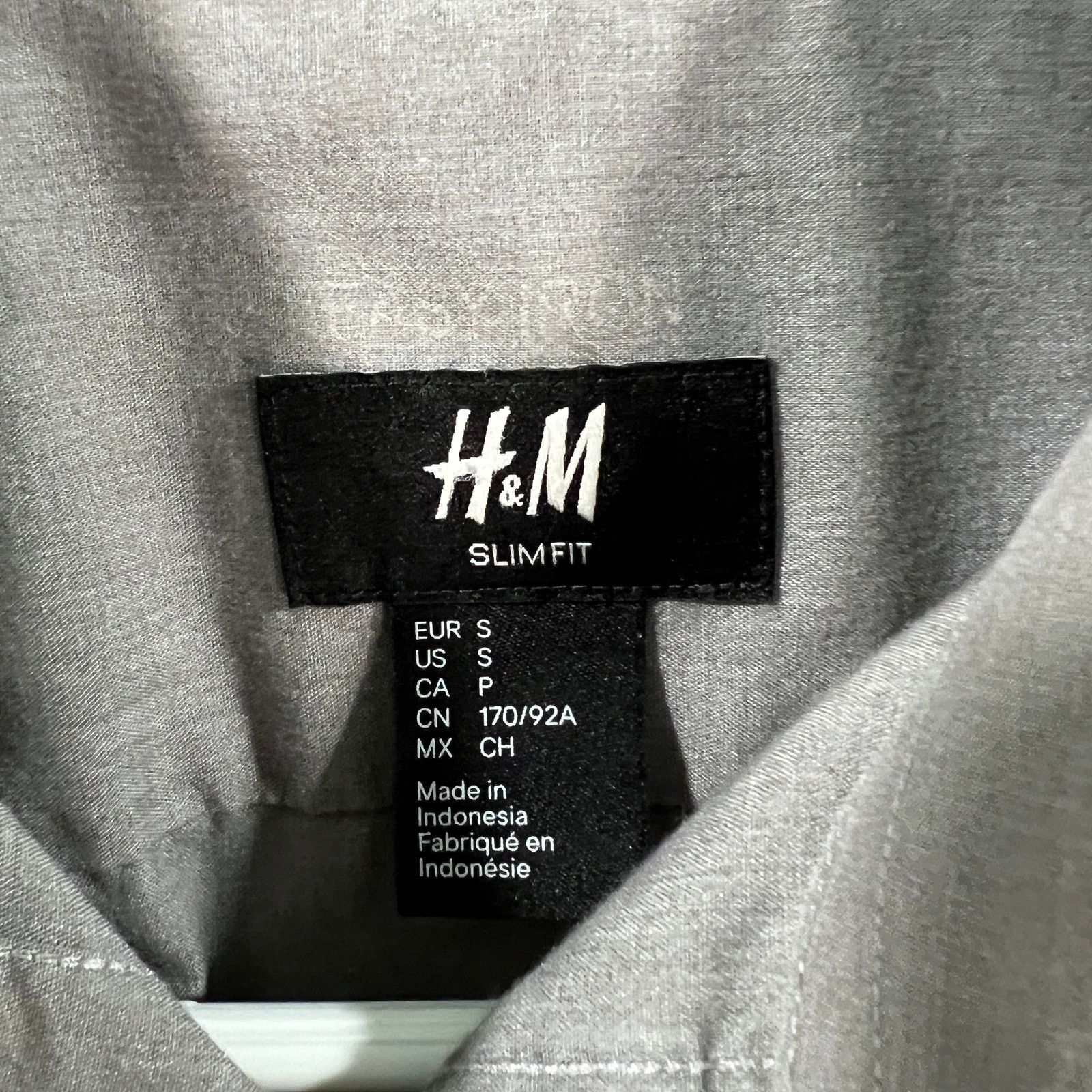 H&M H&M Men's Long-sleeve Button-up Shirt Blue Gray Small Size US S / EU 44-46 / 1 - 3 Thumbnail