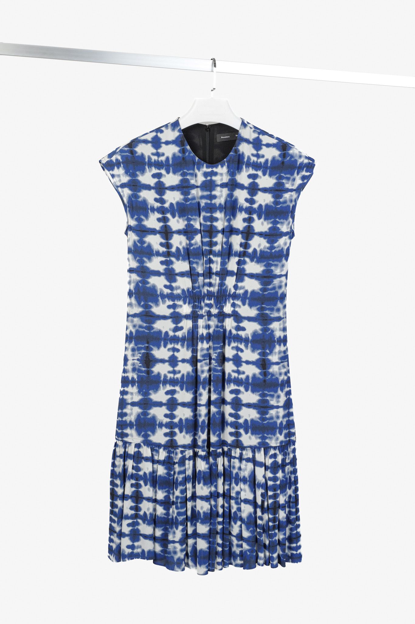 Proenza Schouler Proenza Schouler Blue & White Tie-Dye Crepe Dress Size XS / US 0-2 / IT 36-38 - 1 Thumbnail