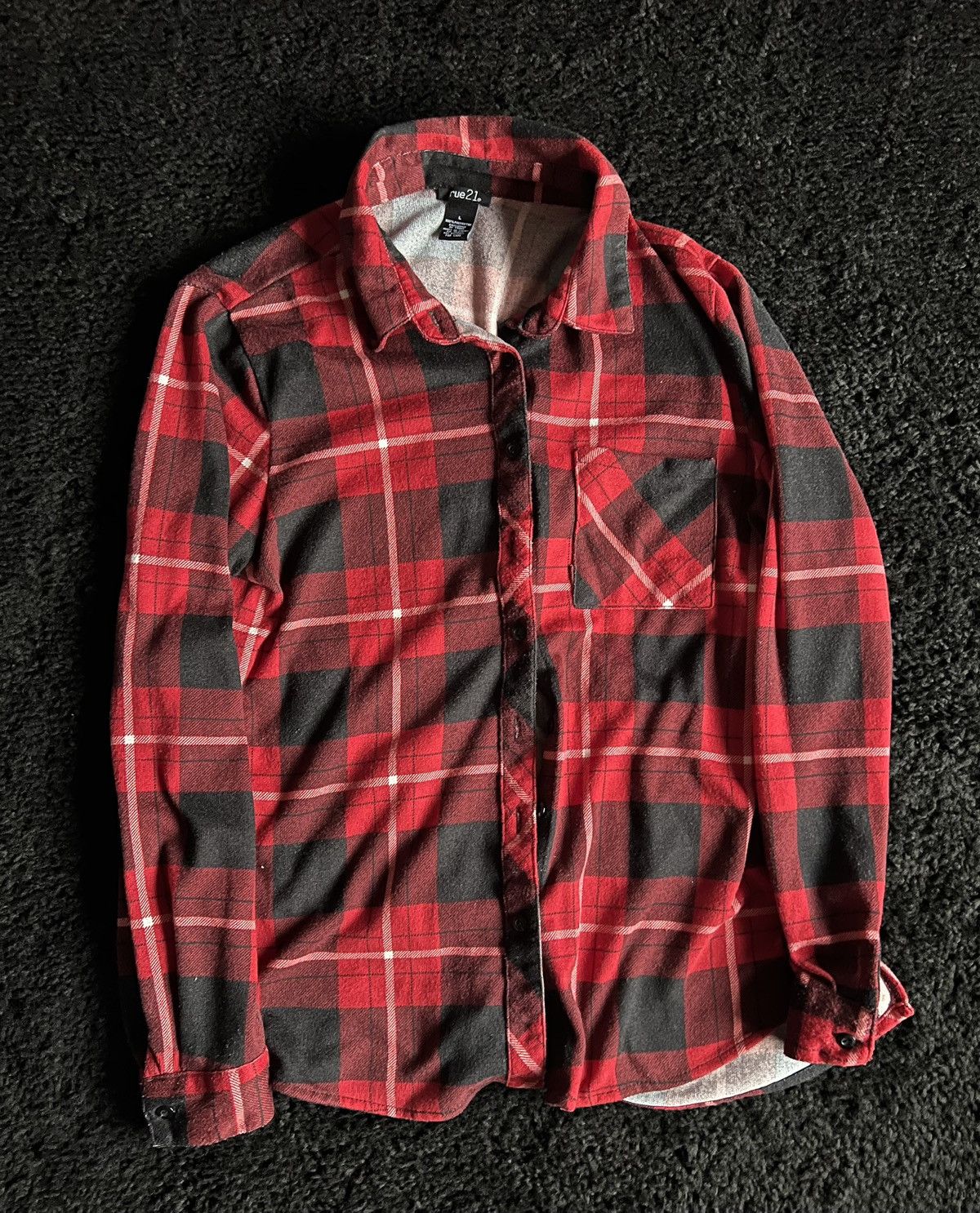 Other × rue21 Red Plaid Long Sleeve Button Down Shirt Men’s Large Size US L / EU 52-54 / 3 - 1 Thumbnail