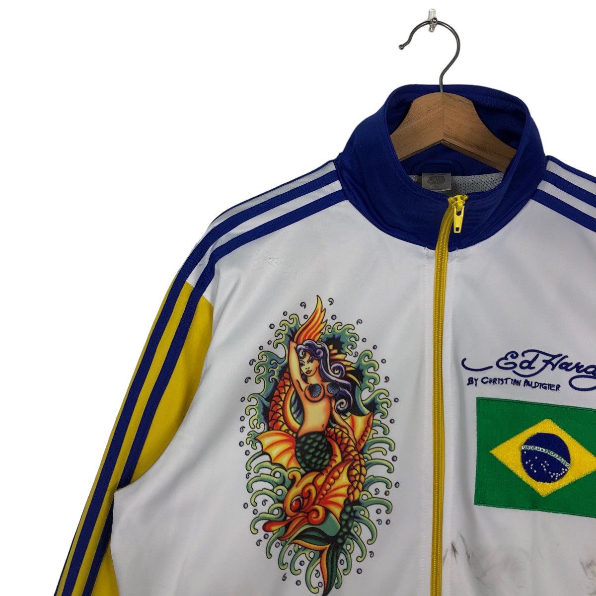 Christian Audigier Rare Over Print Tracktop Jacket Ed Hardy Big Logo Spell Out Size US M / EU 48-50 / 2 - 6 Thumbnail