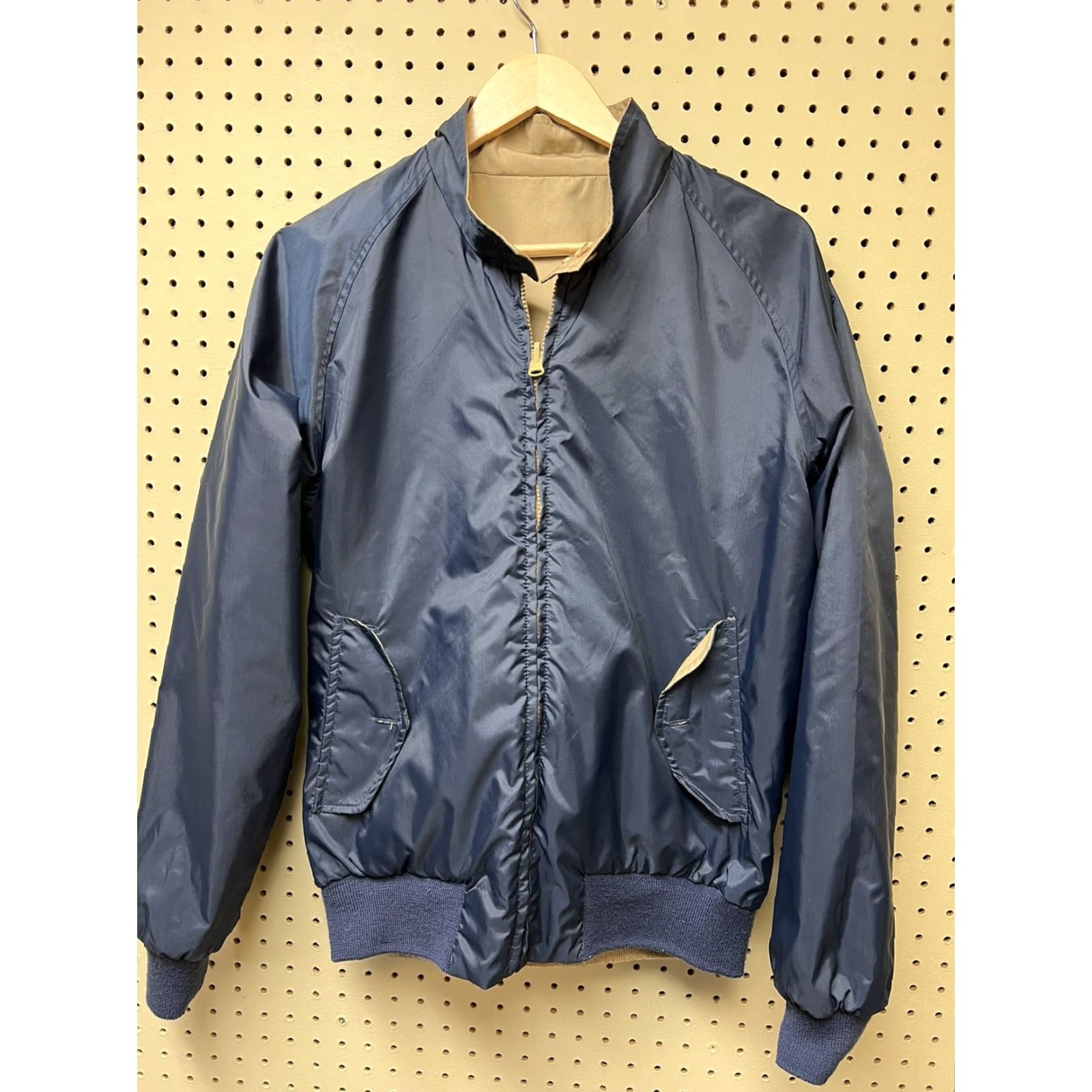 Lands' End VINTAGE Lands' End Reversible CLUB Jacket Windbreaker M Blue-tan 90s 2-Tone Windbreaker Men Size M Size US M / EU 48-50 / 2 - 4 Thumbnail