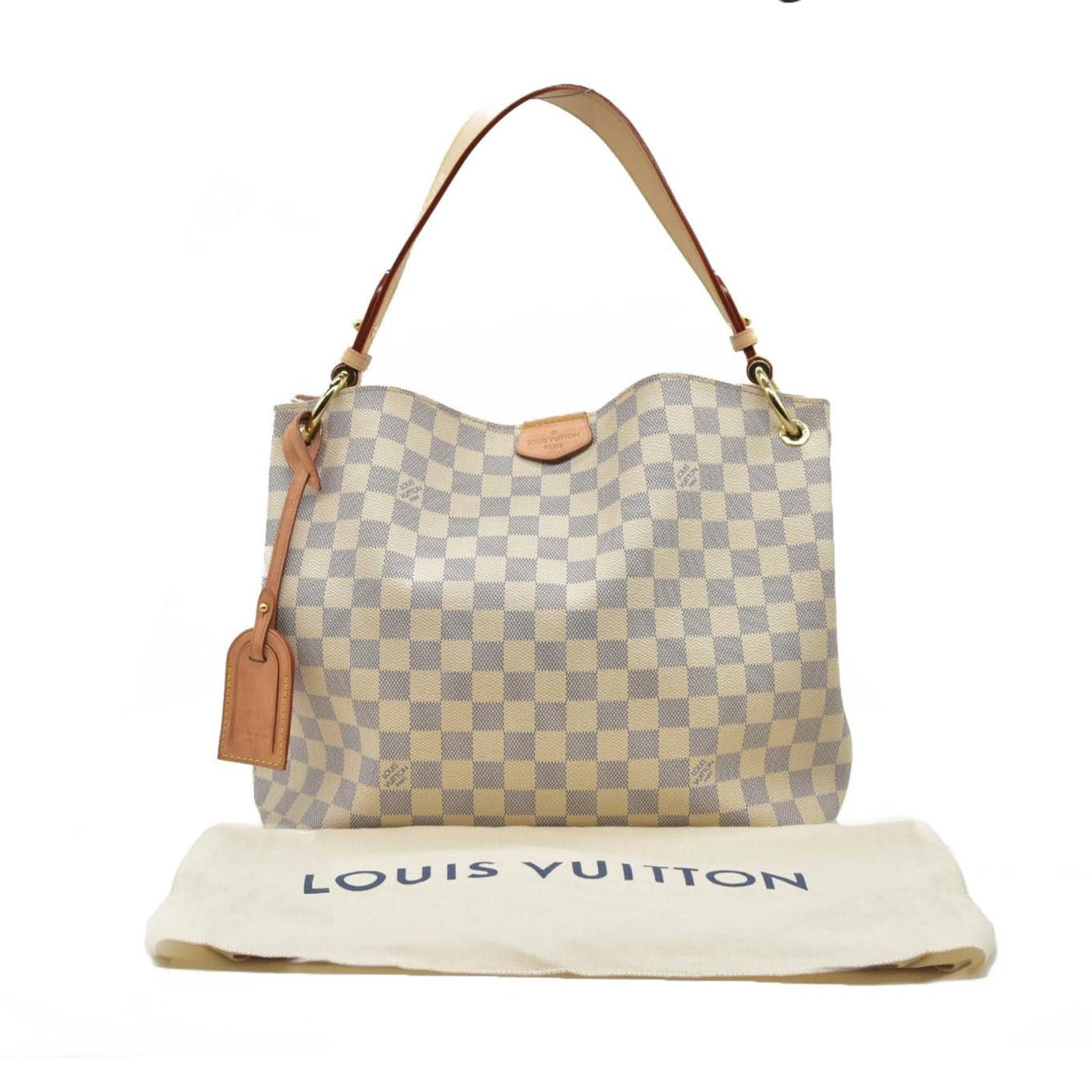 Louis Vuitton Louis Vuitton Graceful Mm Rose Ballerine White Damier Azur Size ONE SIZE - 1 Thumbnail