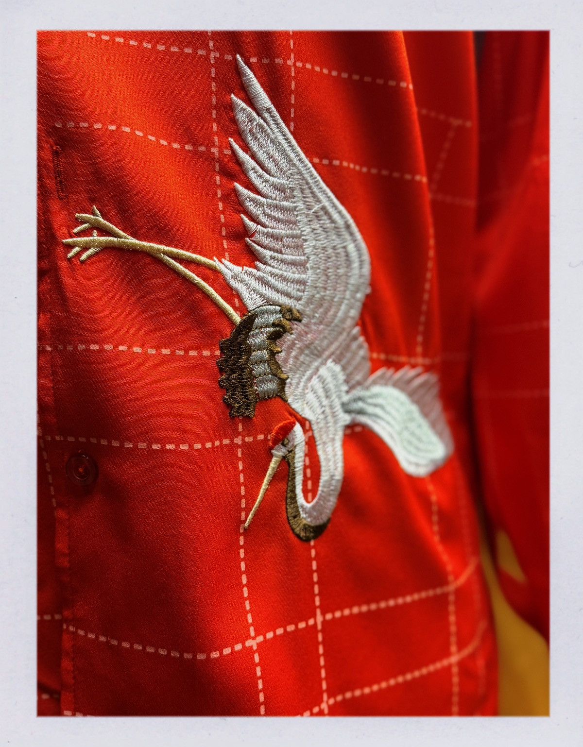 Other Red Embroidered Crane Shirt – Statement Asian-Inspired Size US M / EU 48-50 / 2 - 3 Thumbnail