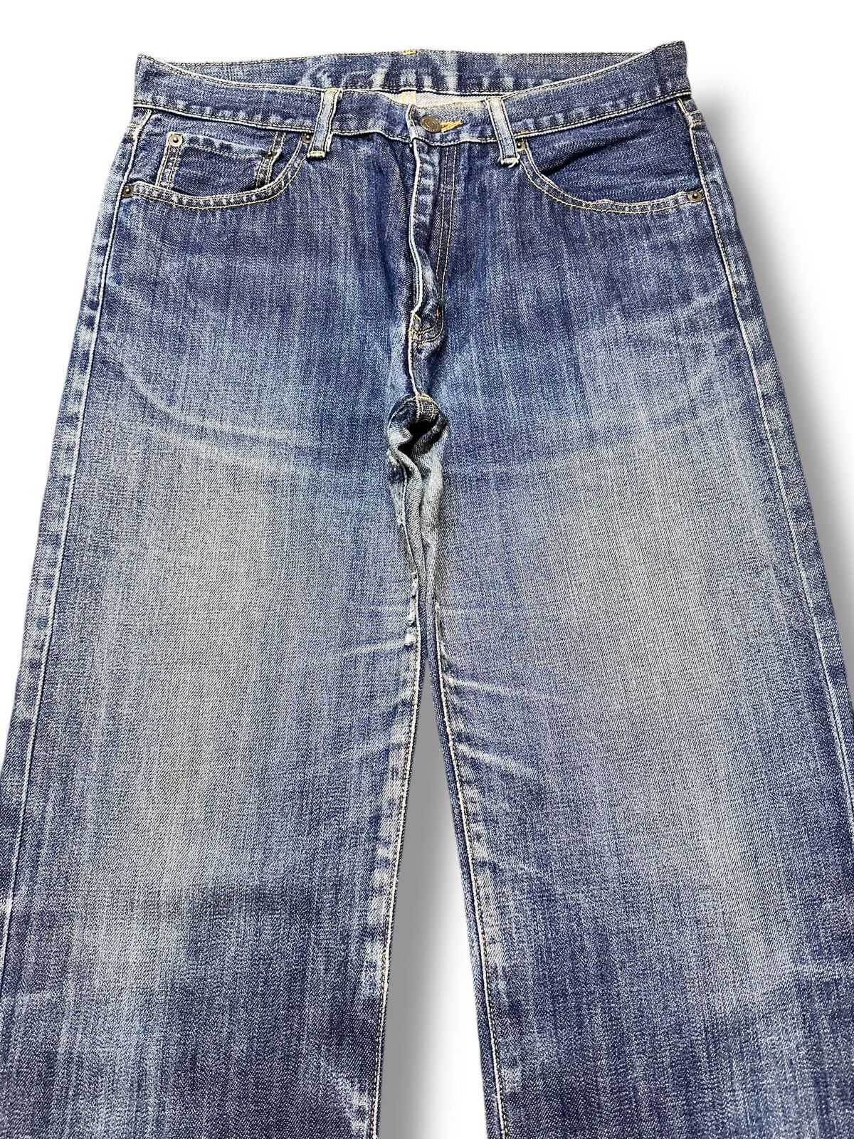 Japanese Brand Vintage Uniqlo Distressed Baggy Loose Style Jeans With Faded Size US 32 / EU 48 - 3 Thumbnail