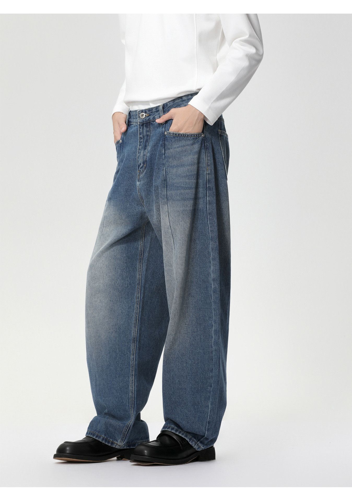 Vintage Men's Japanese Retro Casual Curved Loose Y2K Jeans Size US 32 / EU 48 - 4 Thumbnail
