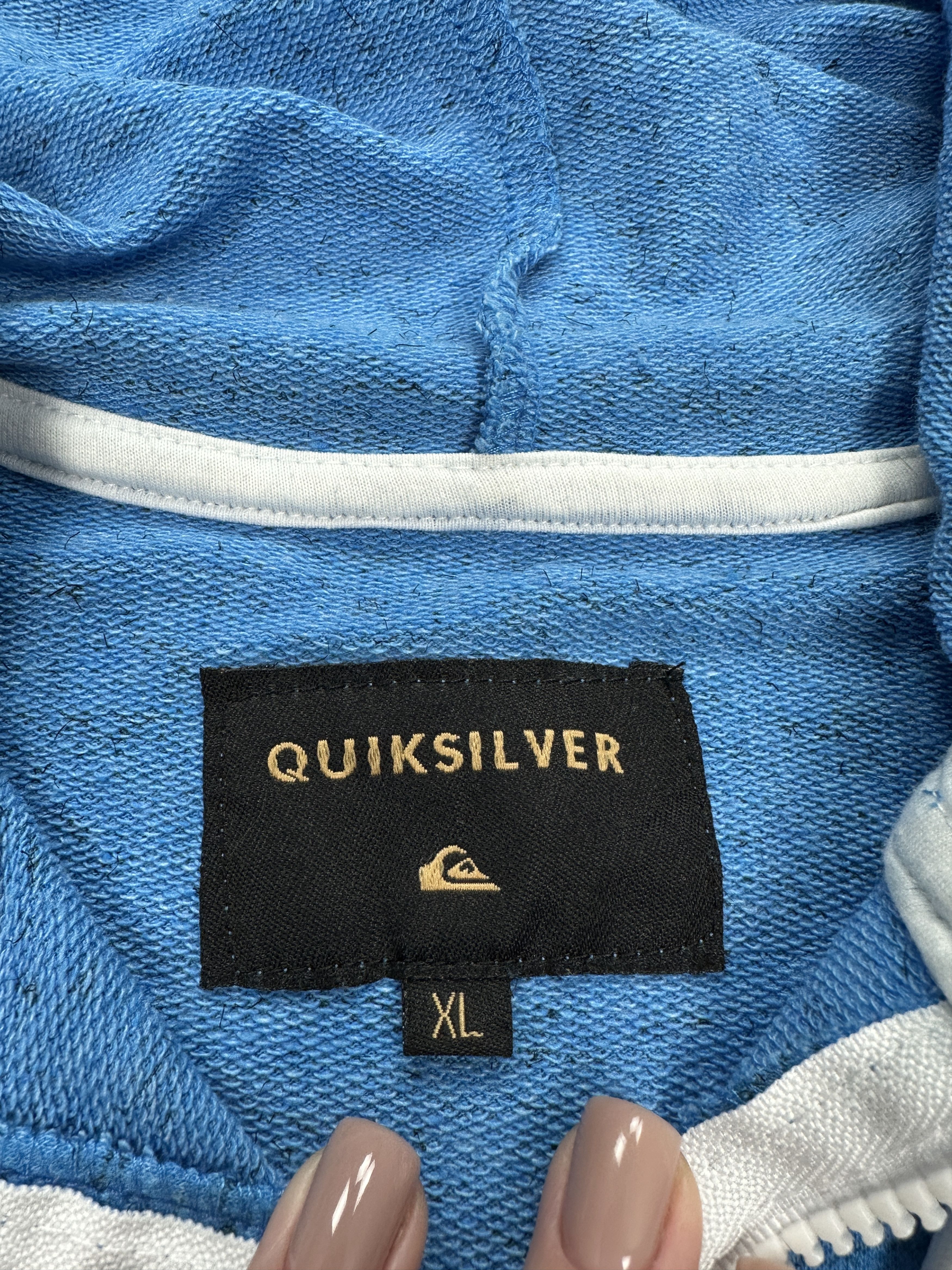 Quiksilver × Vintage Quiksilver Vintage Mens Zip Hoodie Size US XL / EU 56 / 4 - 4 Thumbnail