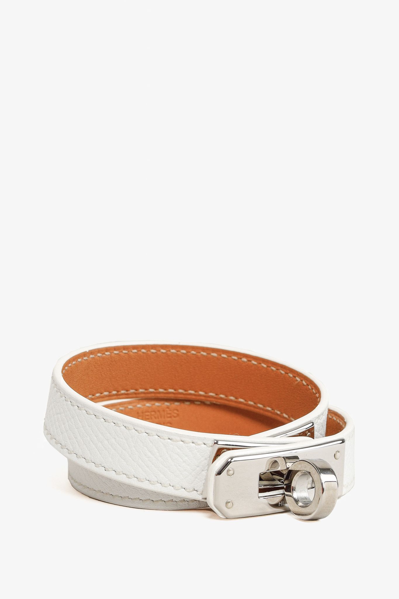 Hermes Hermes Kelly Double Tour Blanc Epsom Leather Bracelet Size ONE SIZE - 1 Thumbnail