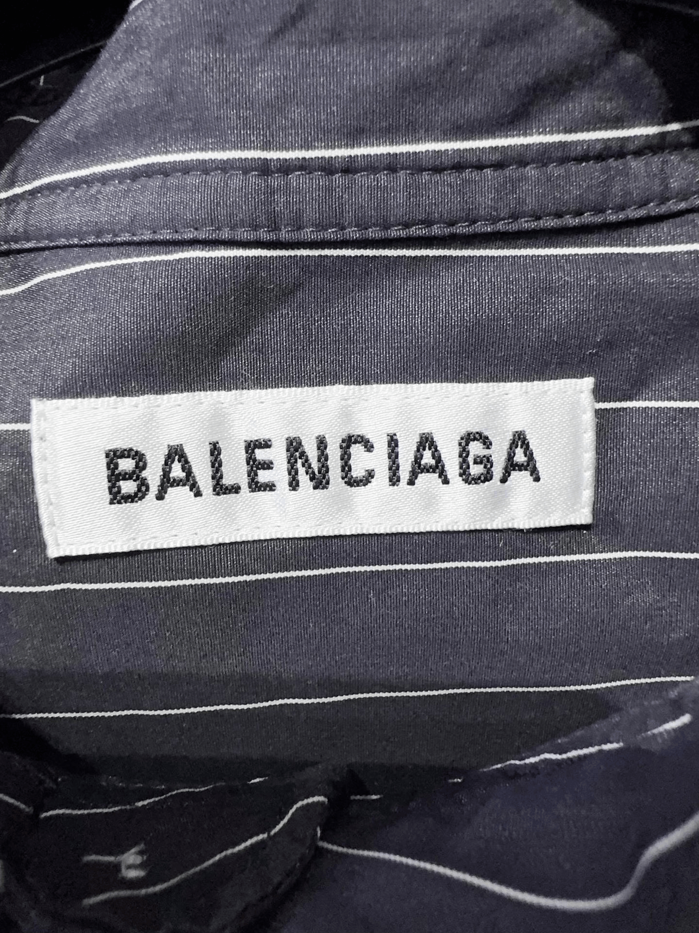 Balenciaga balenciaga striped shirt with logo detail Size US M / EU 48-50 / 2 - 3 Thumbnail