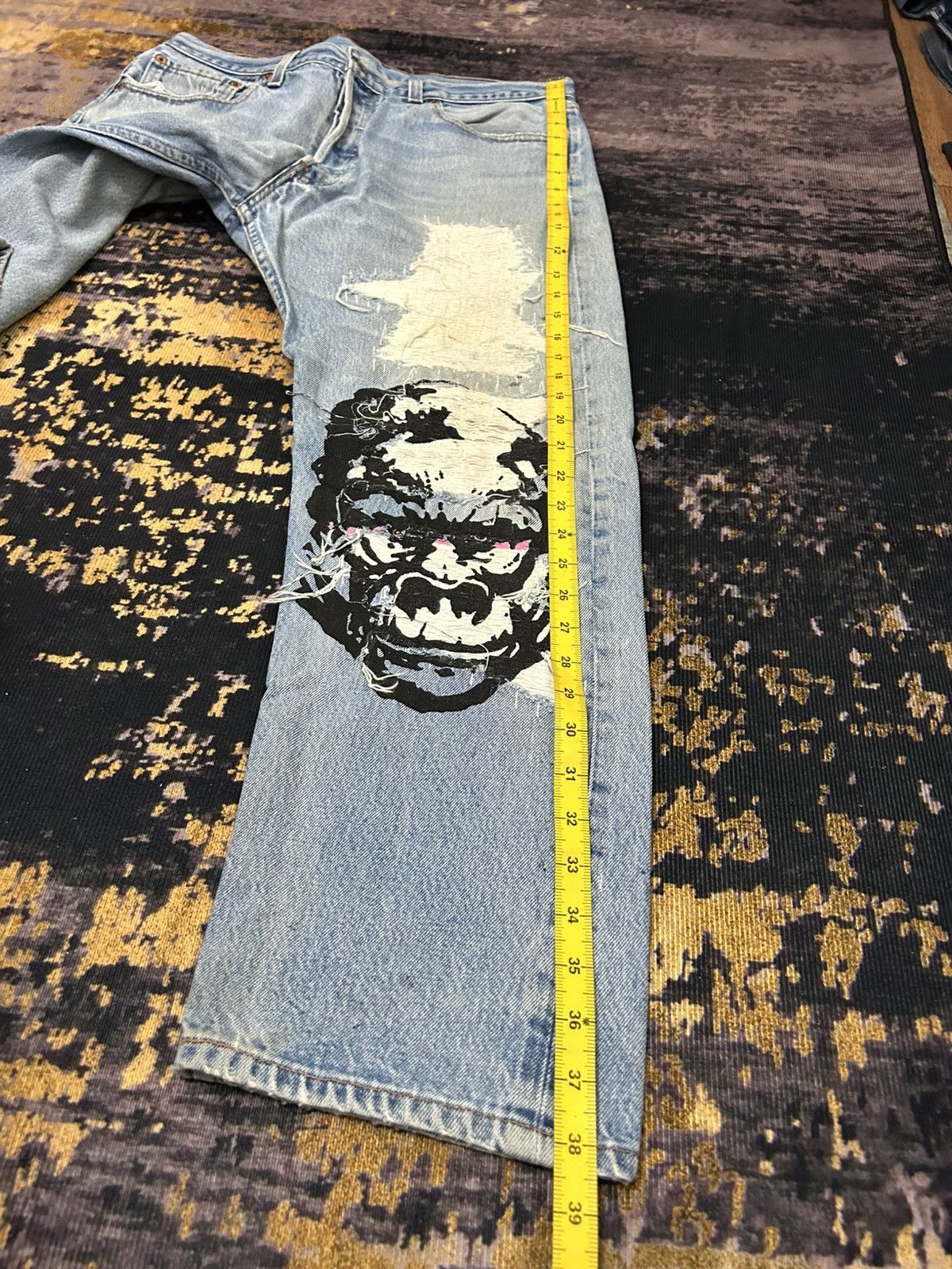 Levi's Vintage Clothing Vintage Levis 501XX Sample Rippert Gorilla Aplle Print Size US 33 - 25 Thumbnail