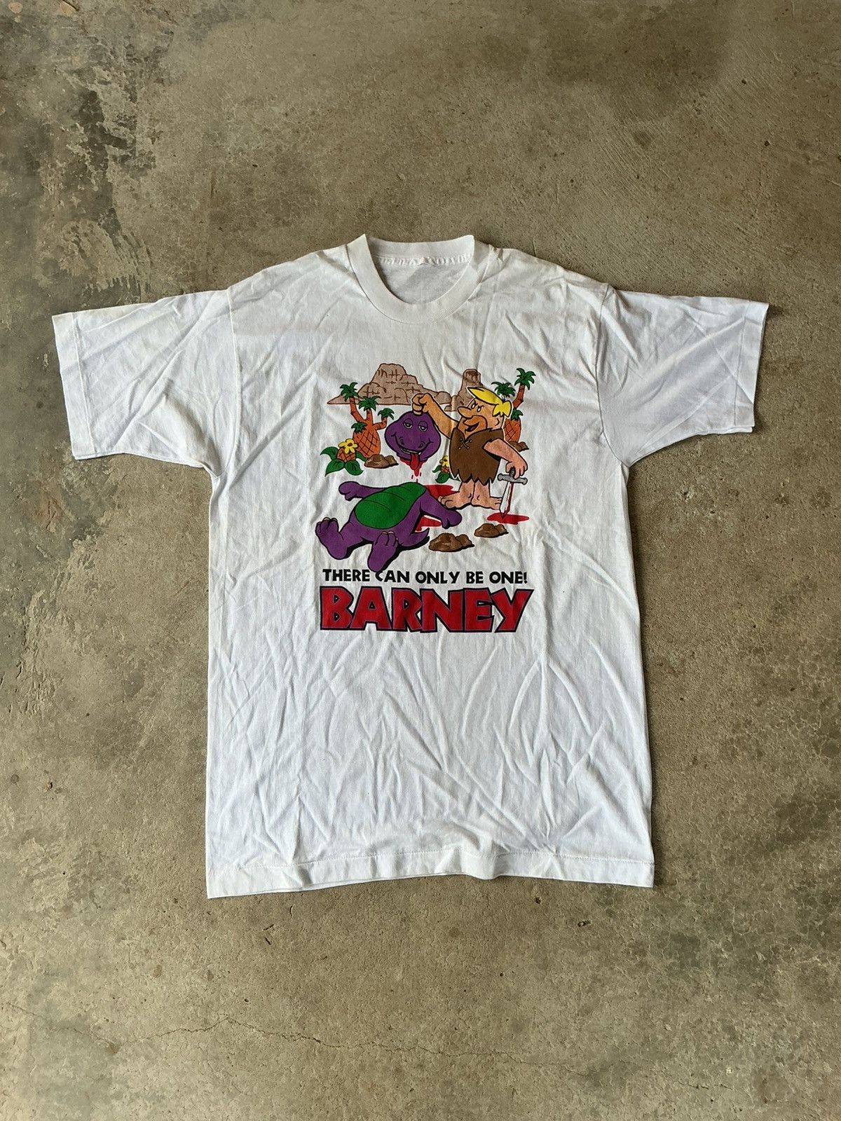 Vintage Vintage There Can Only Be One Barney Tee Size US L / EU 52-54 / 3 - 1 Thumbnail