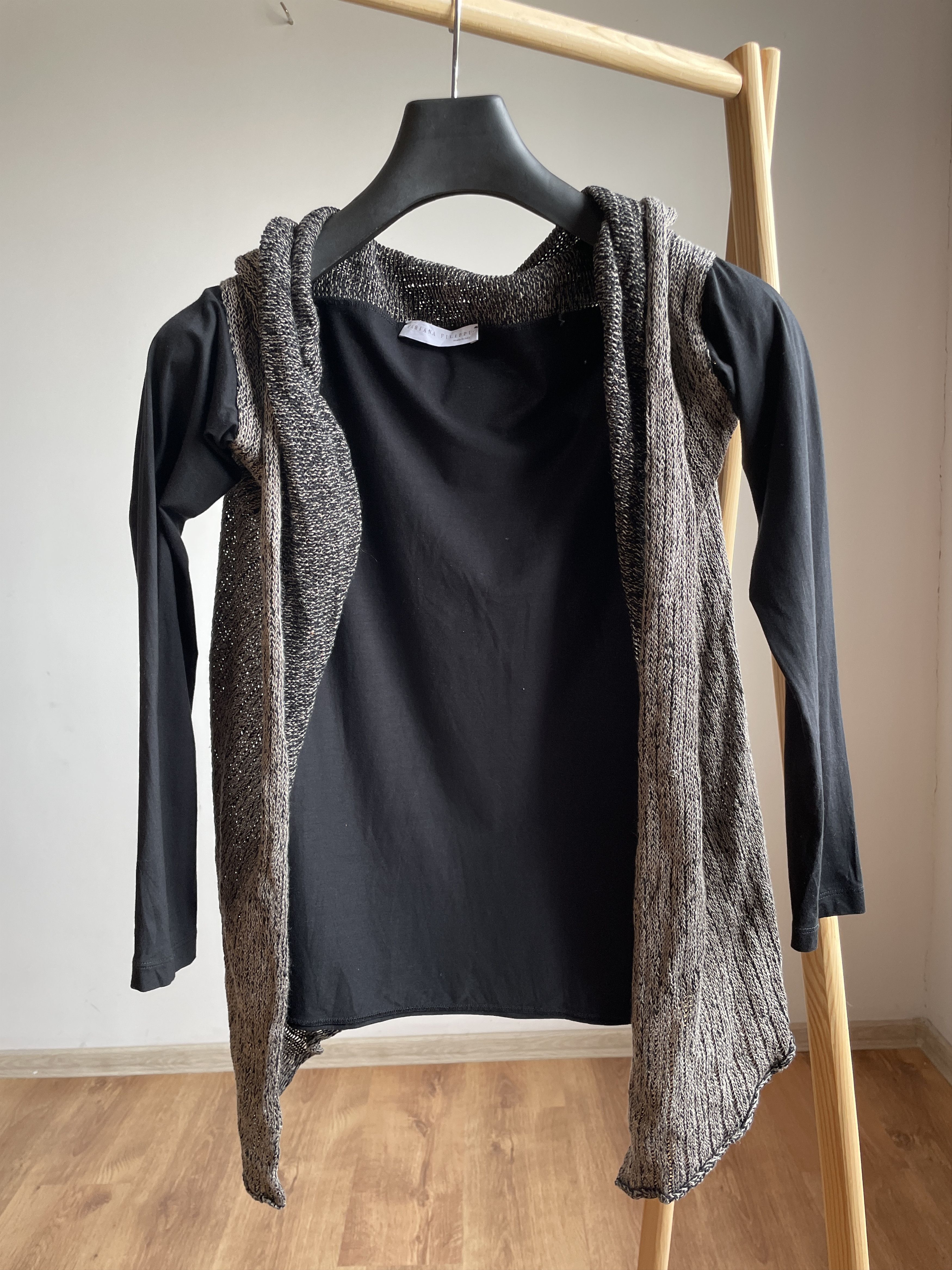 Fabiana Filippi Fabiana Filippi Womens Shawl Collar Open Front Cardigan Size M / US 6-8 / IT 42-44 - 1 Thumbnail