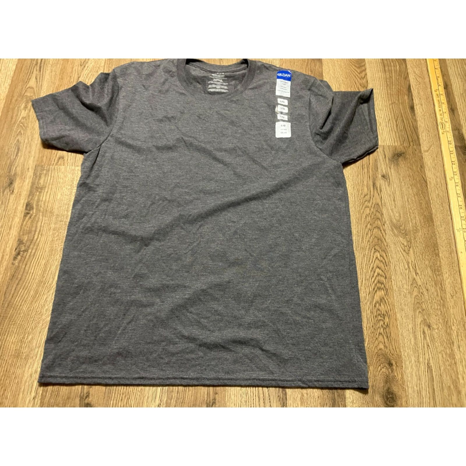 Gildan Gildan Shirt Men's Large Gray Crew Neck Tri Blend NWT Size L / US 10 / IT 46 - 2 Thumbnail