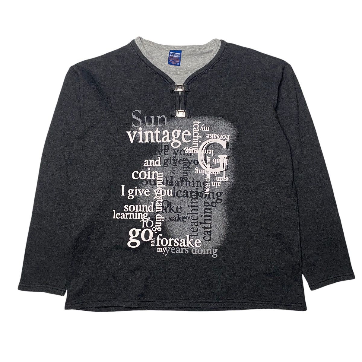 Hysteric Glamour 2000's Interflow Double Layer Poem Bondage Sweatshirt Size US XL / EU 56 / 4 - 1 Thumbnail