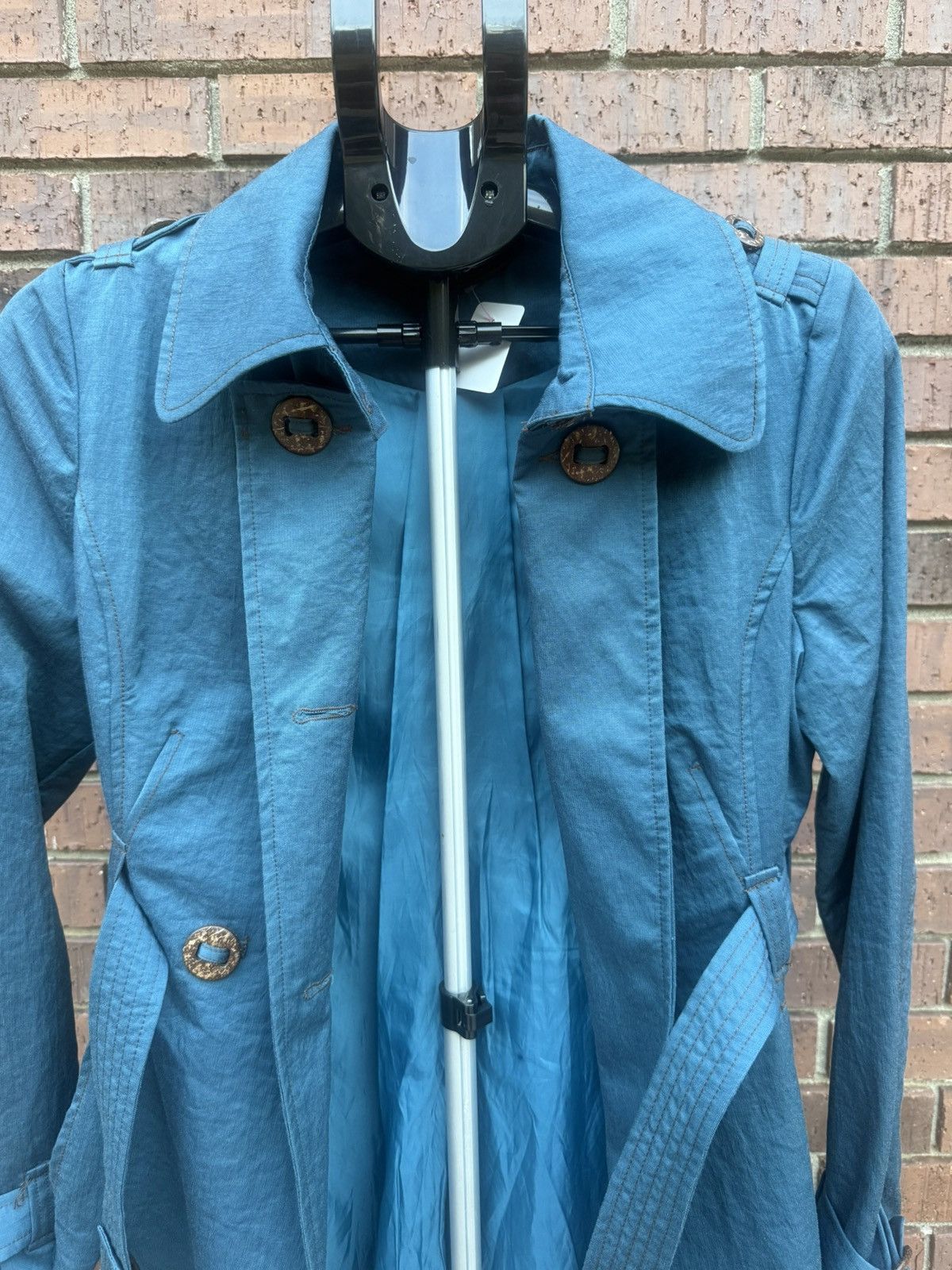 Other Ambition Double Breasted Trench Coat Teal Belt Women Small Size S / US 4 / IT 40 - 10 Thumbnail