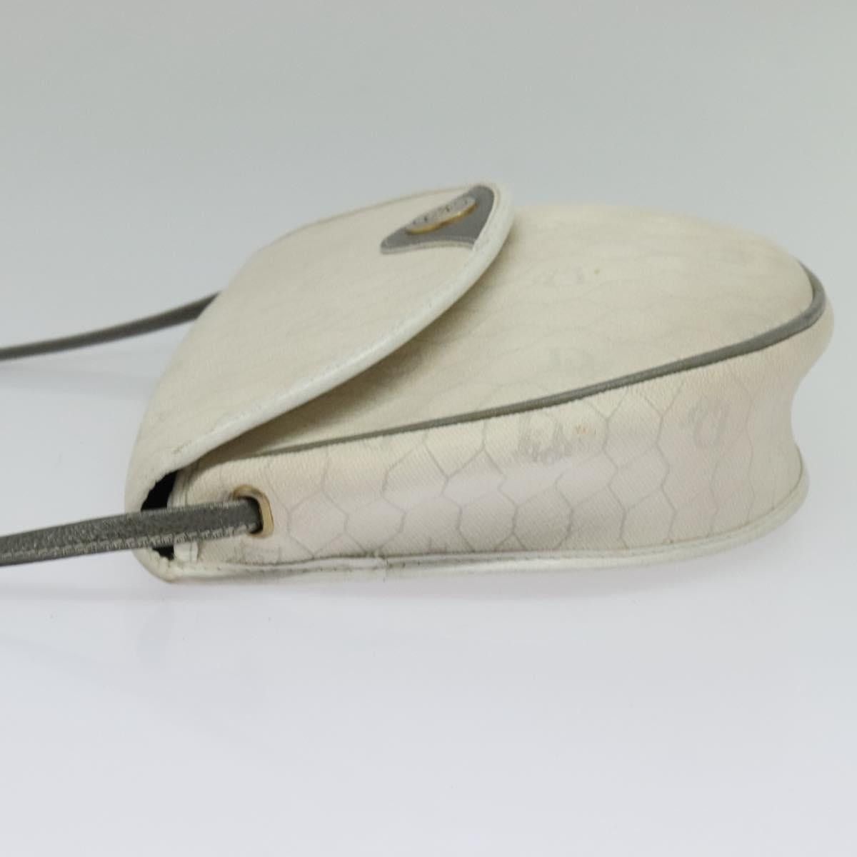 Dior DIOR Honeycomb Canvas Shoulder Bag Pvc White Gold Size ONE SIZE - 4 Thumbnail