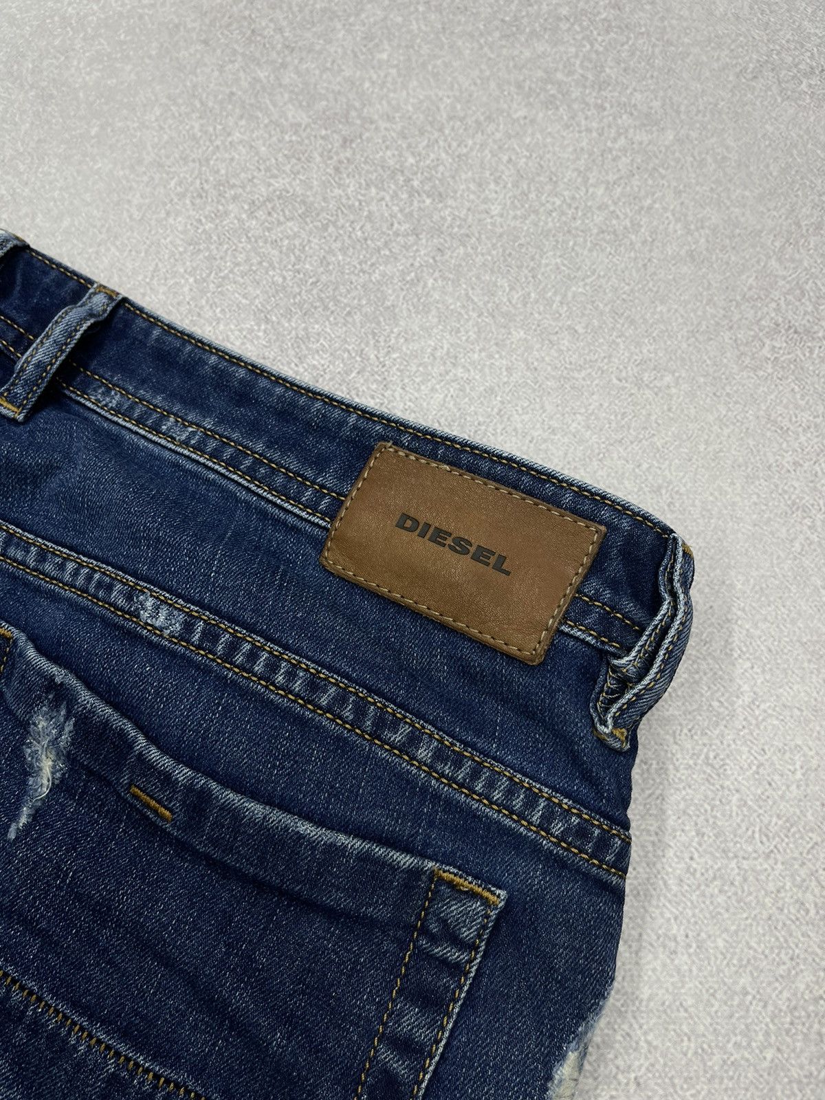 Diesel Mens Diesel Thommer Denim Jeans Blue Distressed Y2K Punk Size US 36 / EU 52 - 9 Thumbnail