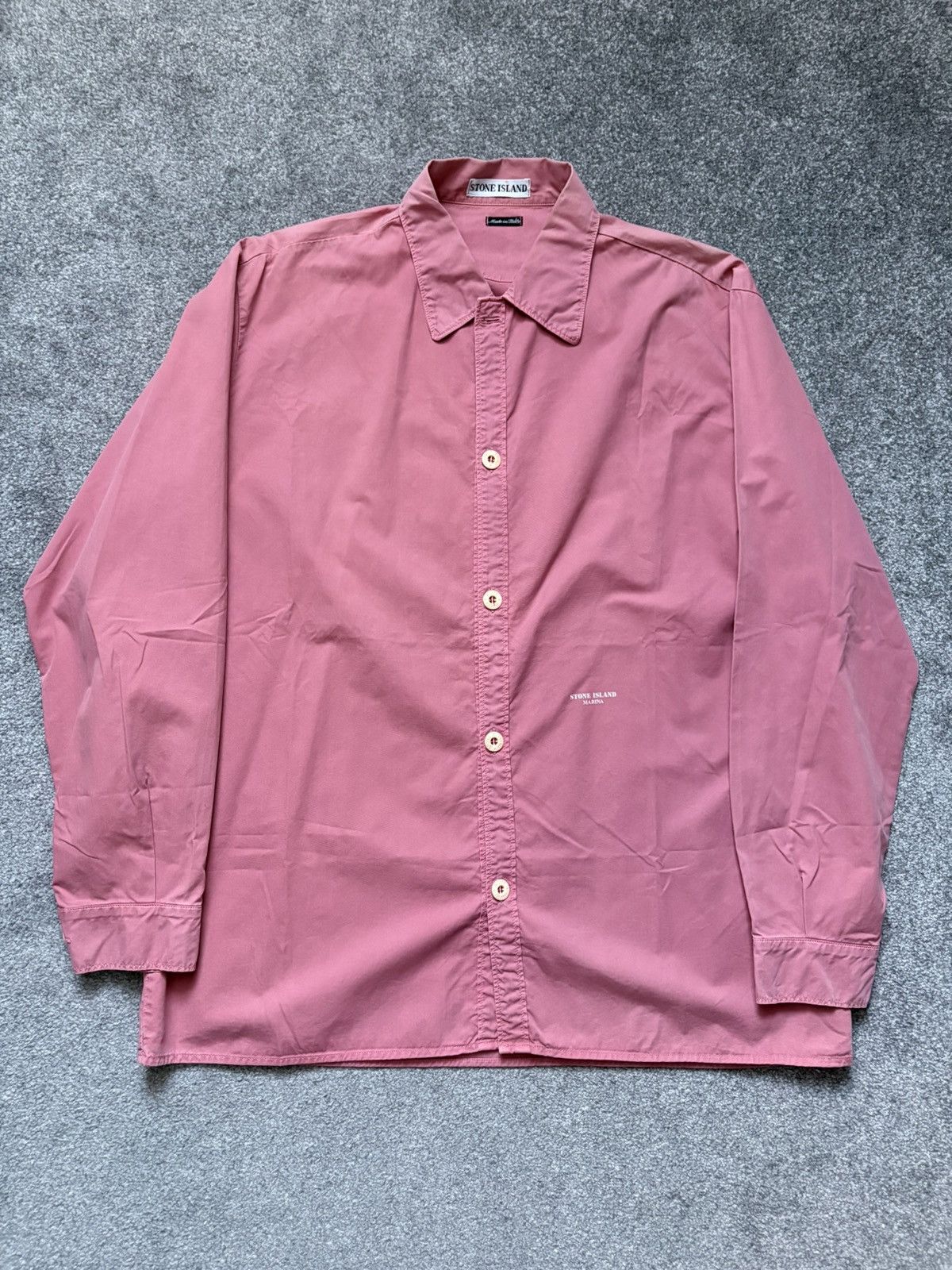 Stone Island Stone Island 1996 Pink Marina Vintage Overshirt Size US M / EU 48-50 / 2 - 1 Thumbnail