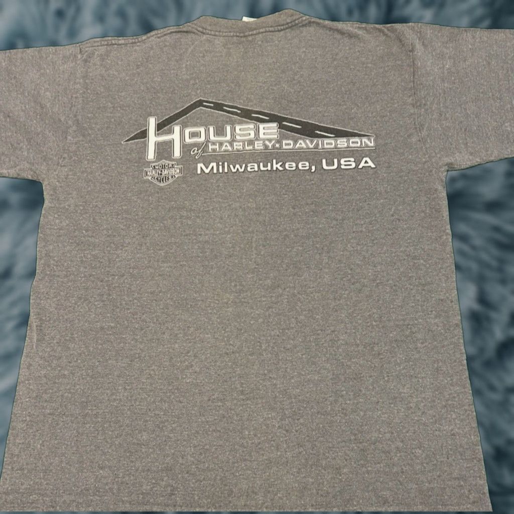 Harley Davidson VINTAGE Harley-Davidson 100 Years Milwaukee Biker 2003 VTG Shirt Mens Large Gray T-Shirt, 90s Y2K USA Moto Size US L / EU 52-54 / 3 - 1 Thumbnail