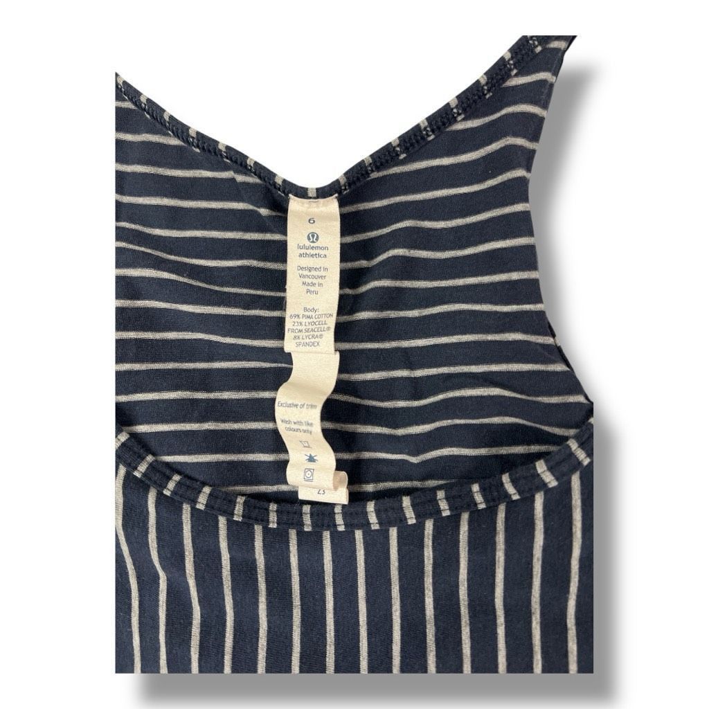 Lululemon Lululemon Vita Striped Racer Tank Top Size 6 Size M / US 6-8 / IT 42-44 - 2 Thumbnail