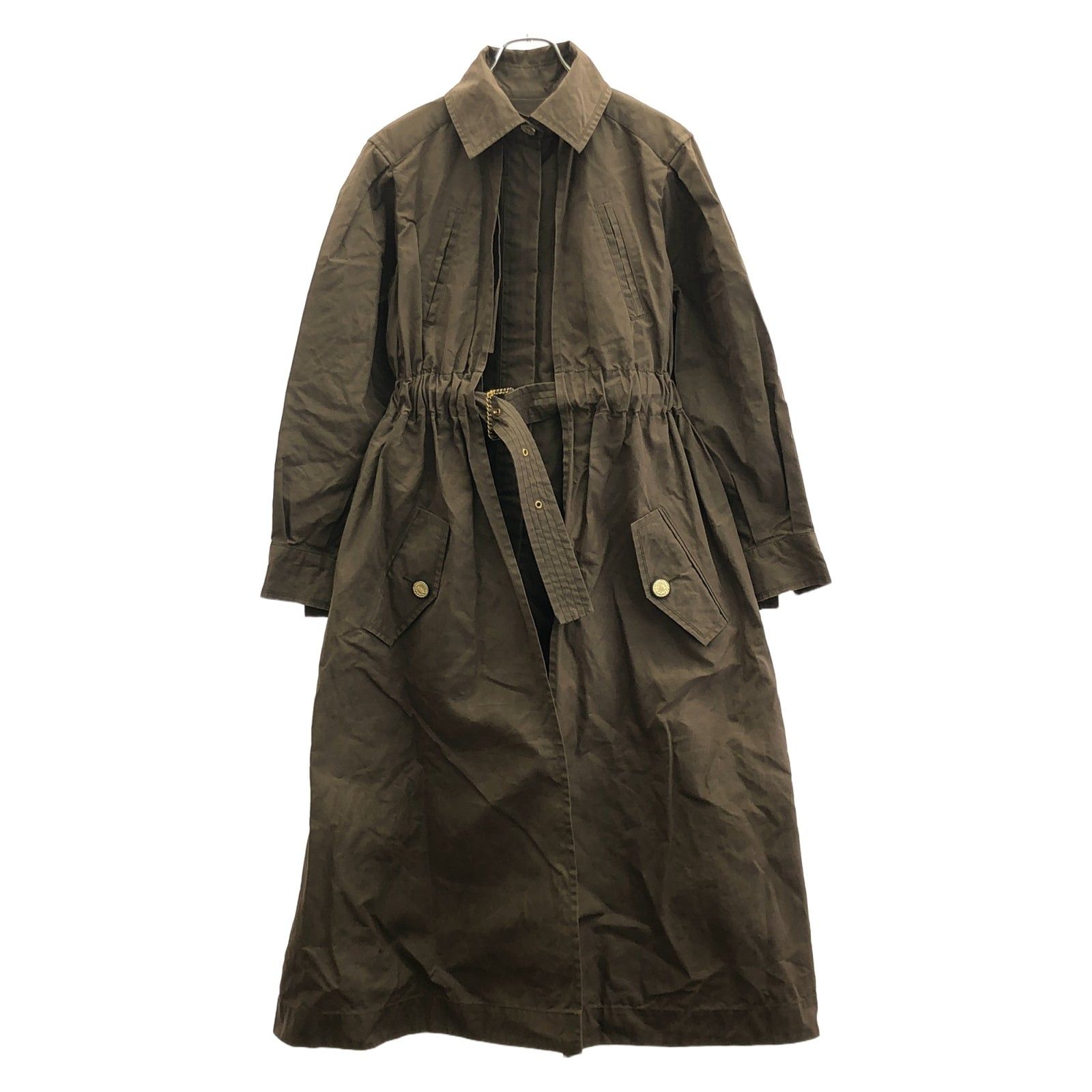 Chanel Chanel Long Coat Cotton Brown Size ONE SIZE - 1 Thumbnail
