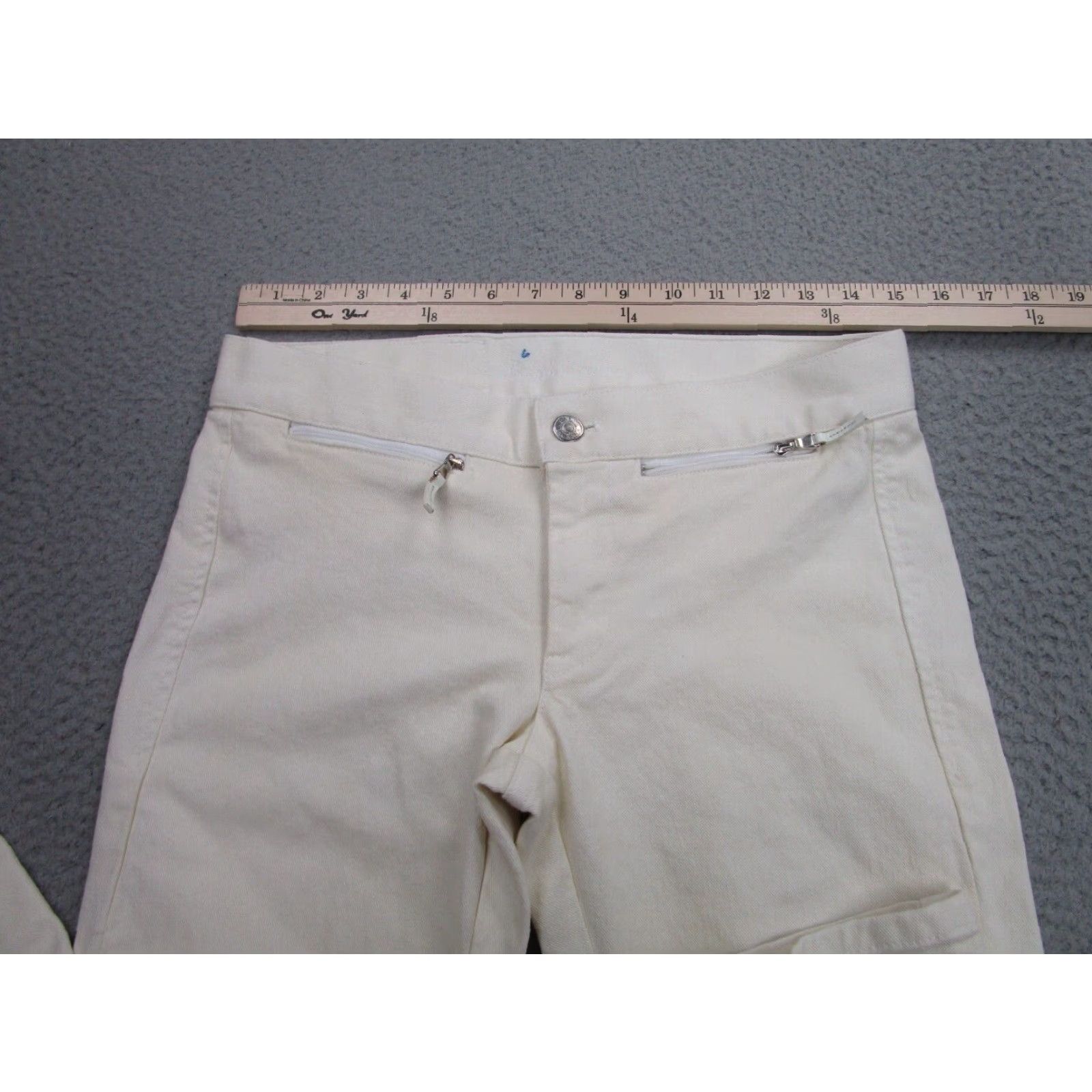 Ralph Lauren VINTAGE Ralph Lauren Black Label Womens Straight Leg Jeans 27 Ivory Low Rise Size 27" / US 4 / IT 40 - 5 Thumbnail