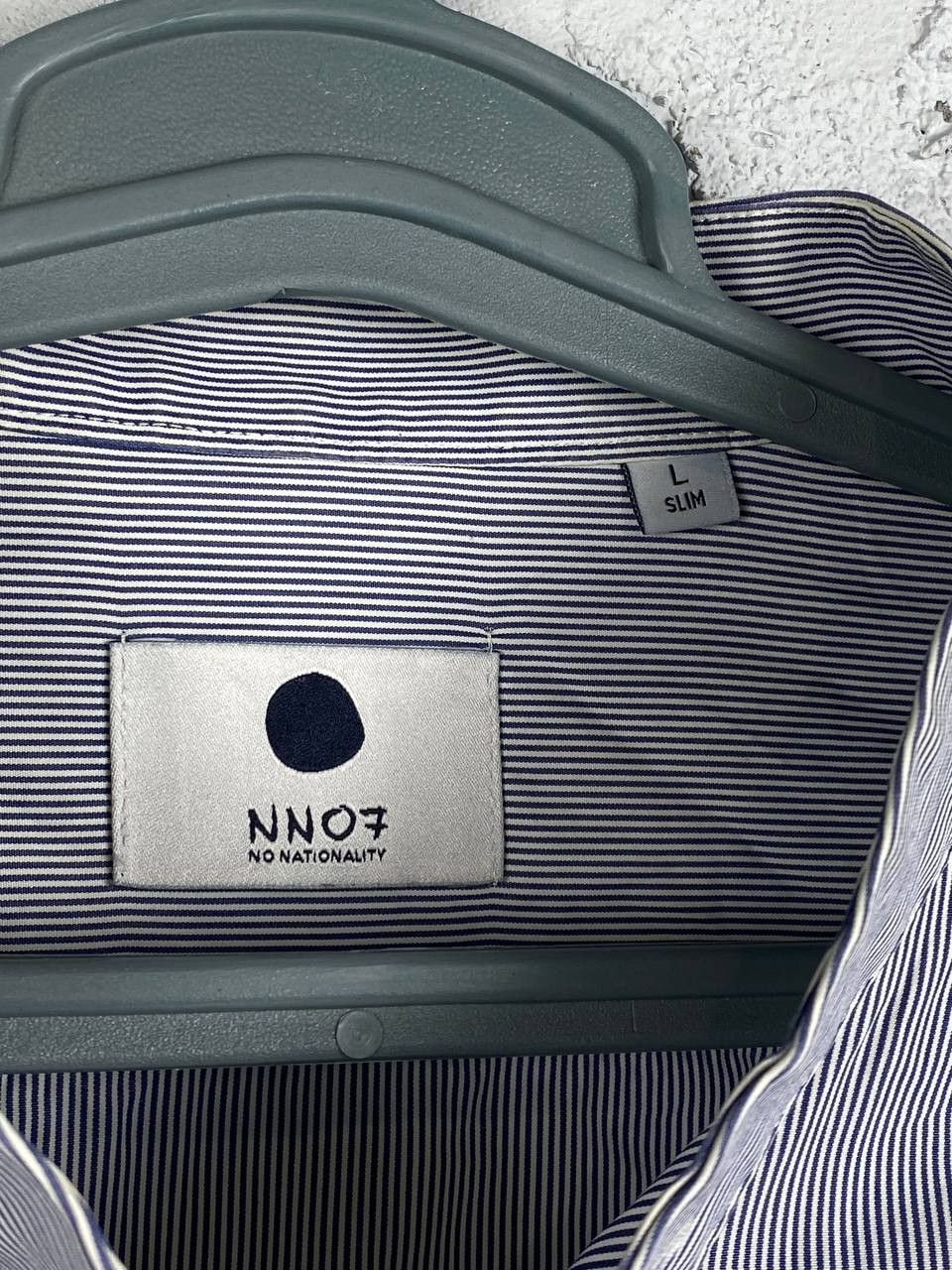 NN07 NN07 No Nationality Band Collar Men's Striped Shirt Size US L / EU 52-54 / 3 - 4 Thumbnail