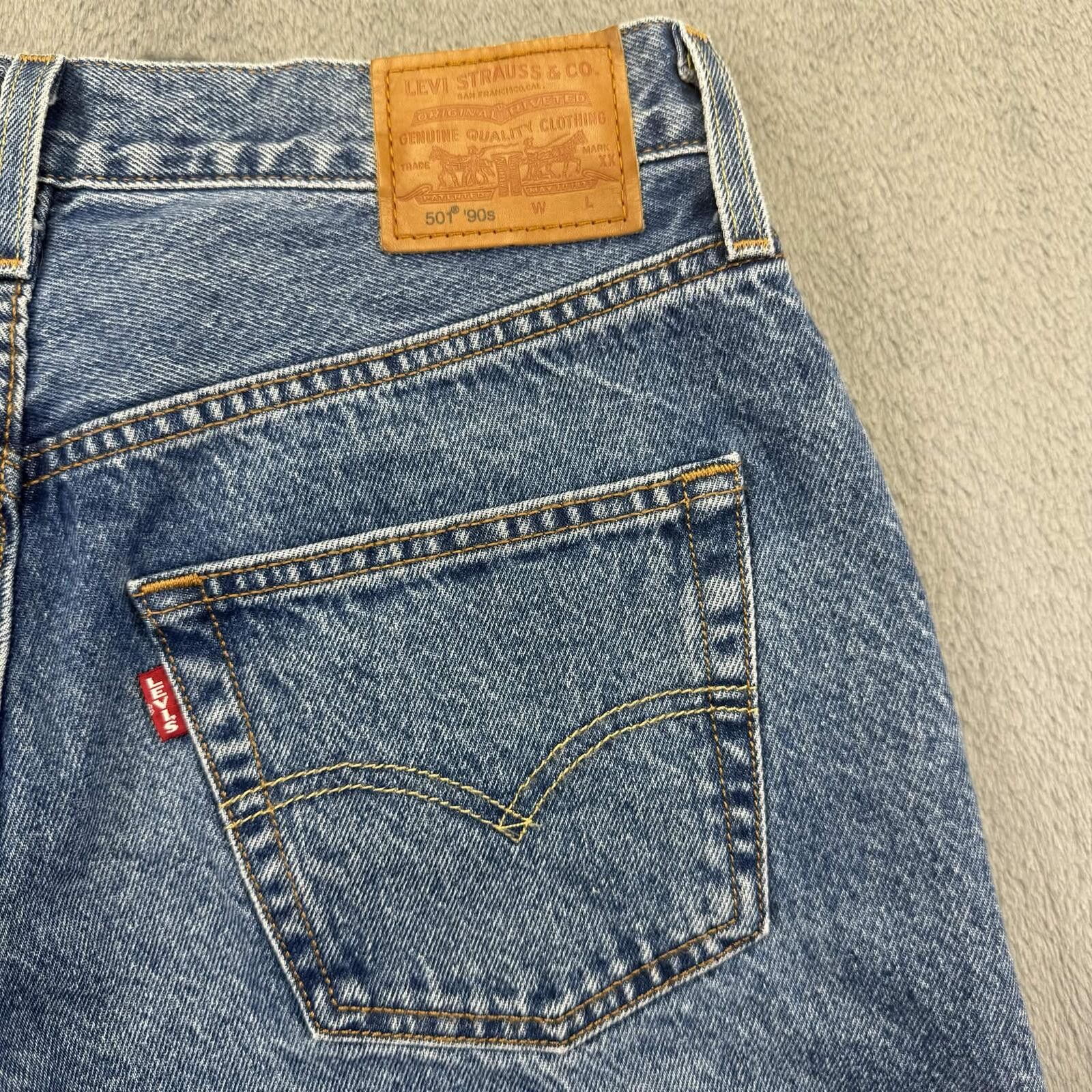 Carhartt Levi's 501 90s Jeans Womens W29 L32 Blue Denim Size US 29 - 4 Thumbnail