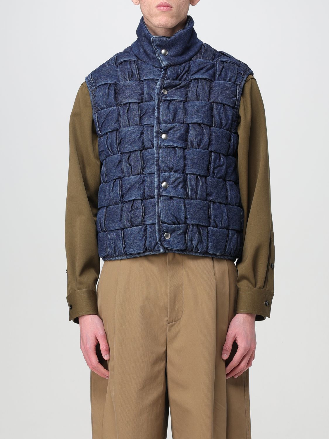image of Bottega Veneta Suit Vest Men Blue (Size Small)
