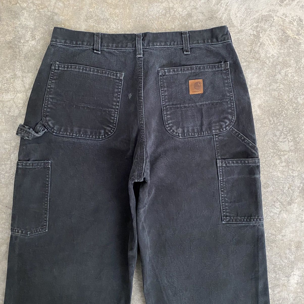 Carhartt Vintage Carhartt Faded Black Ripped Carpenter Work Pants Size US 32 / EU 48 - 19 Thumbnail
