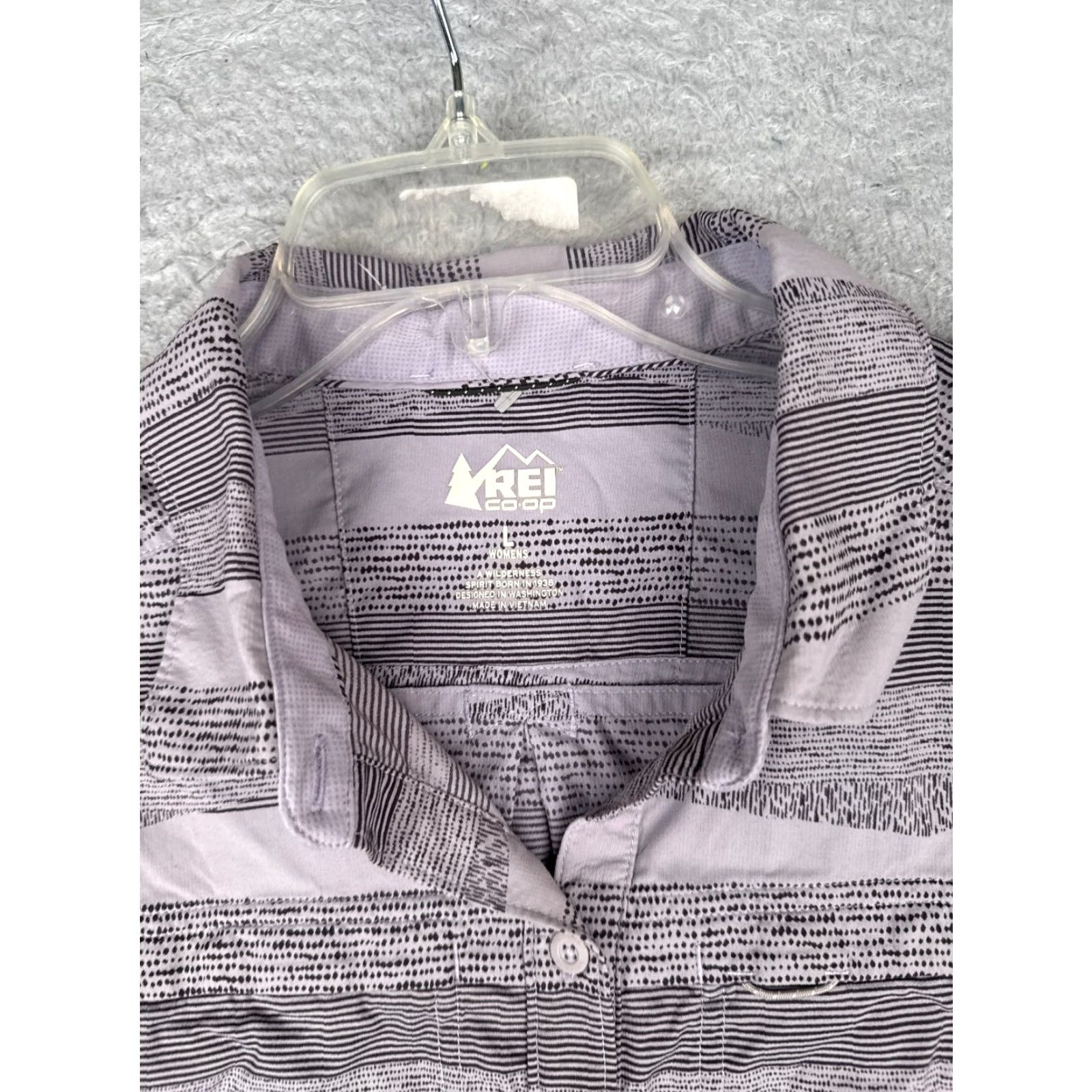 Vintage REI Shirt Women L Purple Button Up Long Sleeve Cotton Fish Angler Hike Size L / US 10 / IT 46 - 6 Thumbnail