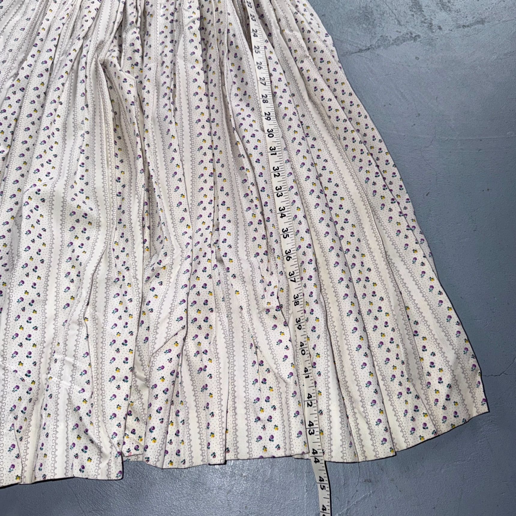 Vintage VINTAGE Cottagecore Dress Prairie Cream Lace Floral Ruffle Long High Neck XS/S 1970s 70s Size XS / US 0-2 / IT 36-38 - 5 Thumbnail