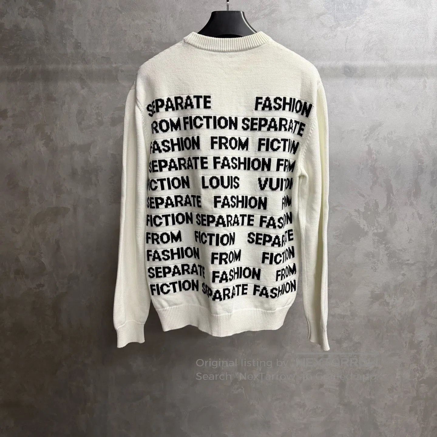 Louis Vuitton Louis Vuitton White Jacquard Letter Crewneck Sweater. Size US L / EU 52-54 / 3 - 2 Thumbnail