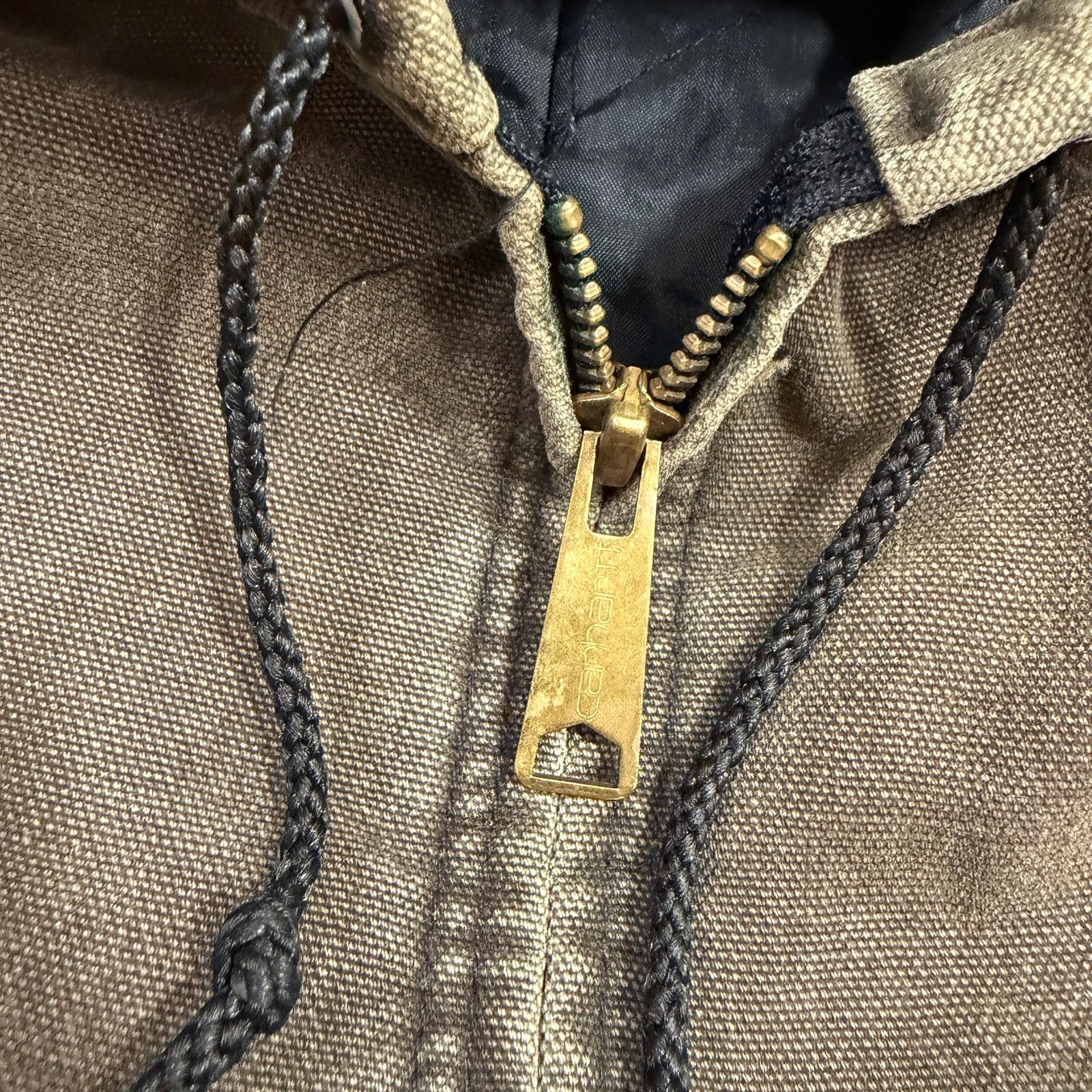Carhartt Vintage Carhartt Hooded Jacket Extra Large Brown Faded 90s Size US XL / EU 56 / 4 - 4 Thumbnail