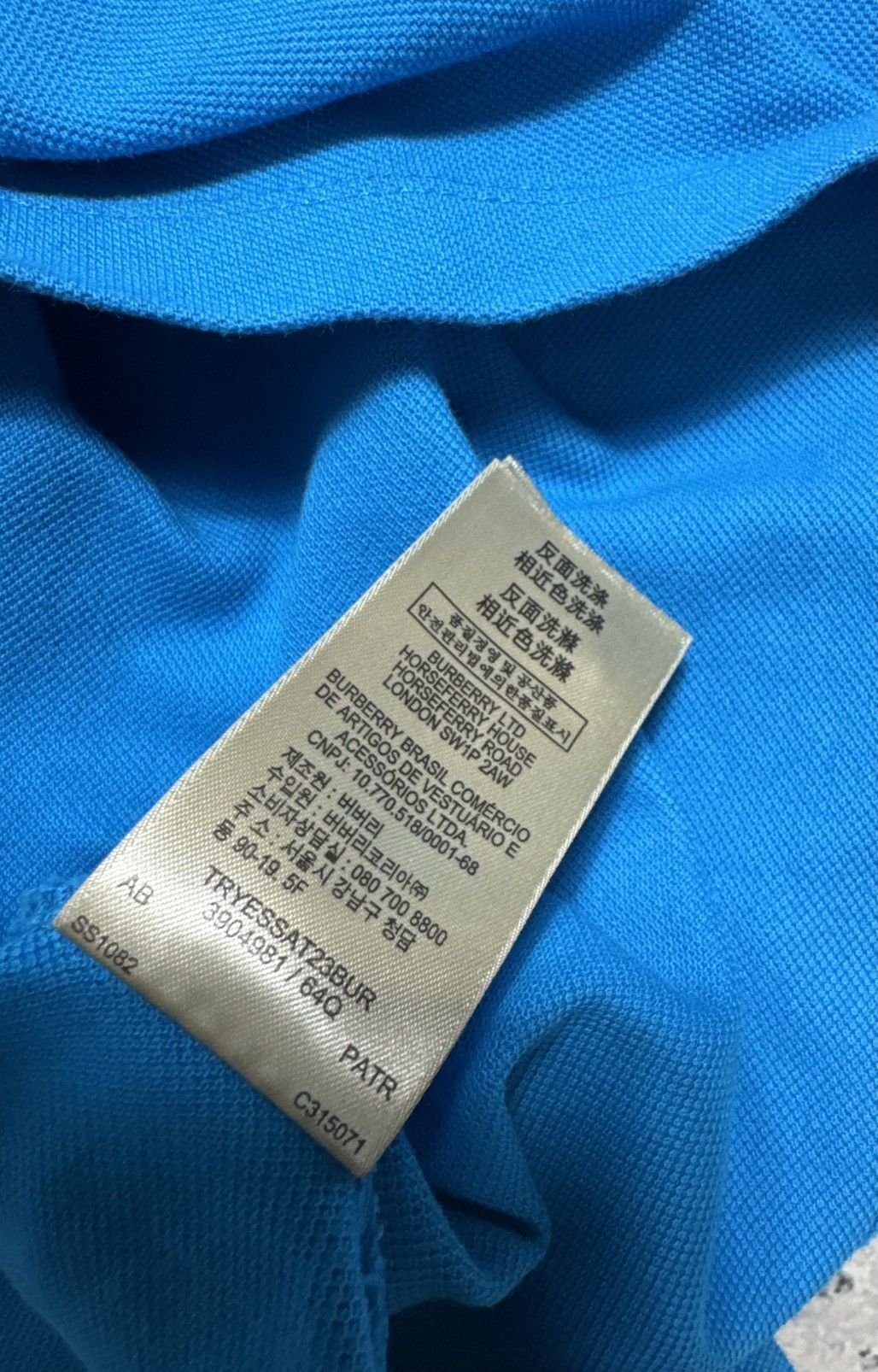 Burberry Burberry Luxury Blue Polo Shirt Size M Vintage Size US M / EU 48-50 / 2 - 10 Thumbnail