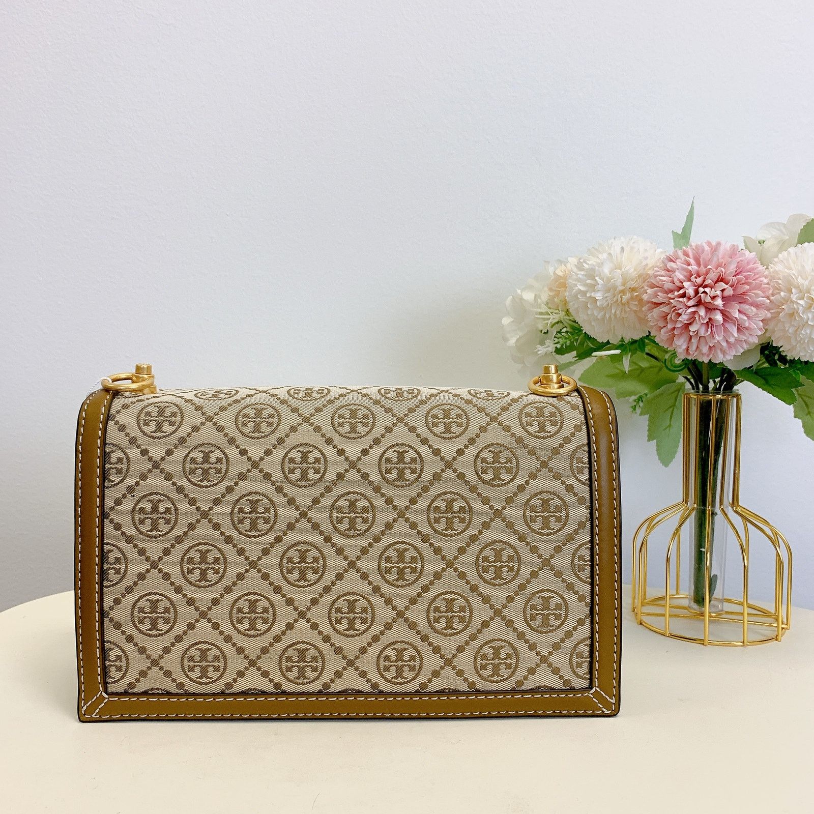 Tory Burch Tory Burch 81863 T Monogram Jacquard Shoulder Bag Size ONE SIZE - 4 Thumbnail