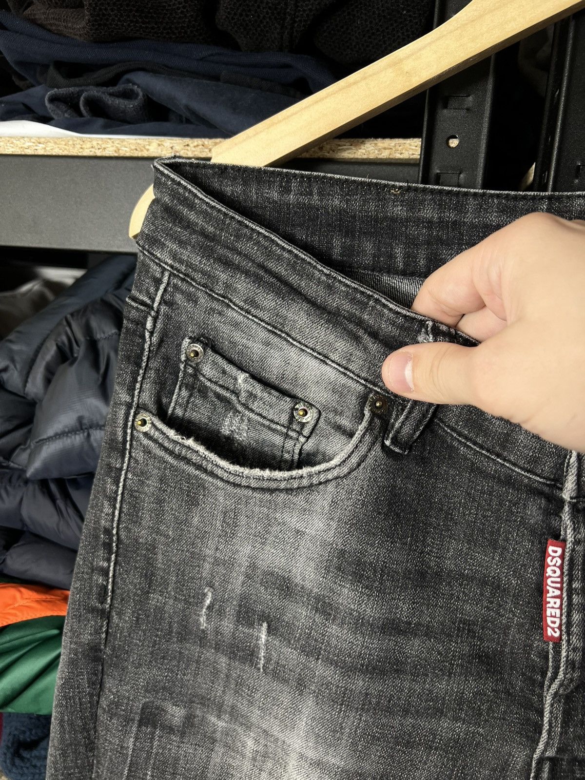 Dsquared2 Dsquared2 Distressed Grey Slim Jeans Y2K Size US 34 / EU 50 - 7 Thumbnail