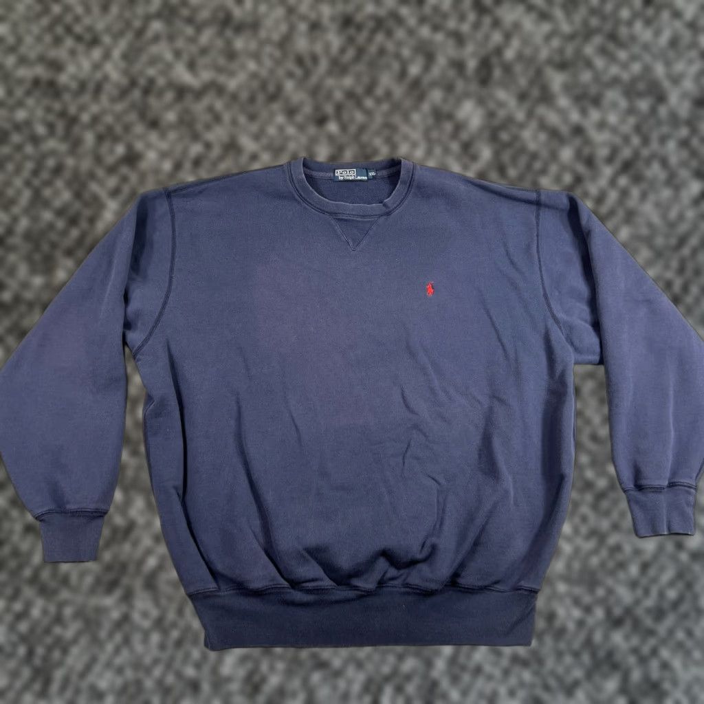 Polo Ralph Lauren VINTAGE Polo Ralph Lauren Logo Blue Pony Crewneck Sweatshirt Mens XXL Heavy Size US XXL / EU 58 / 5 - 1 Thumbnail