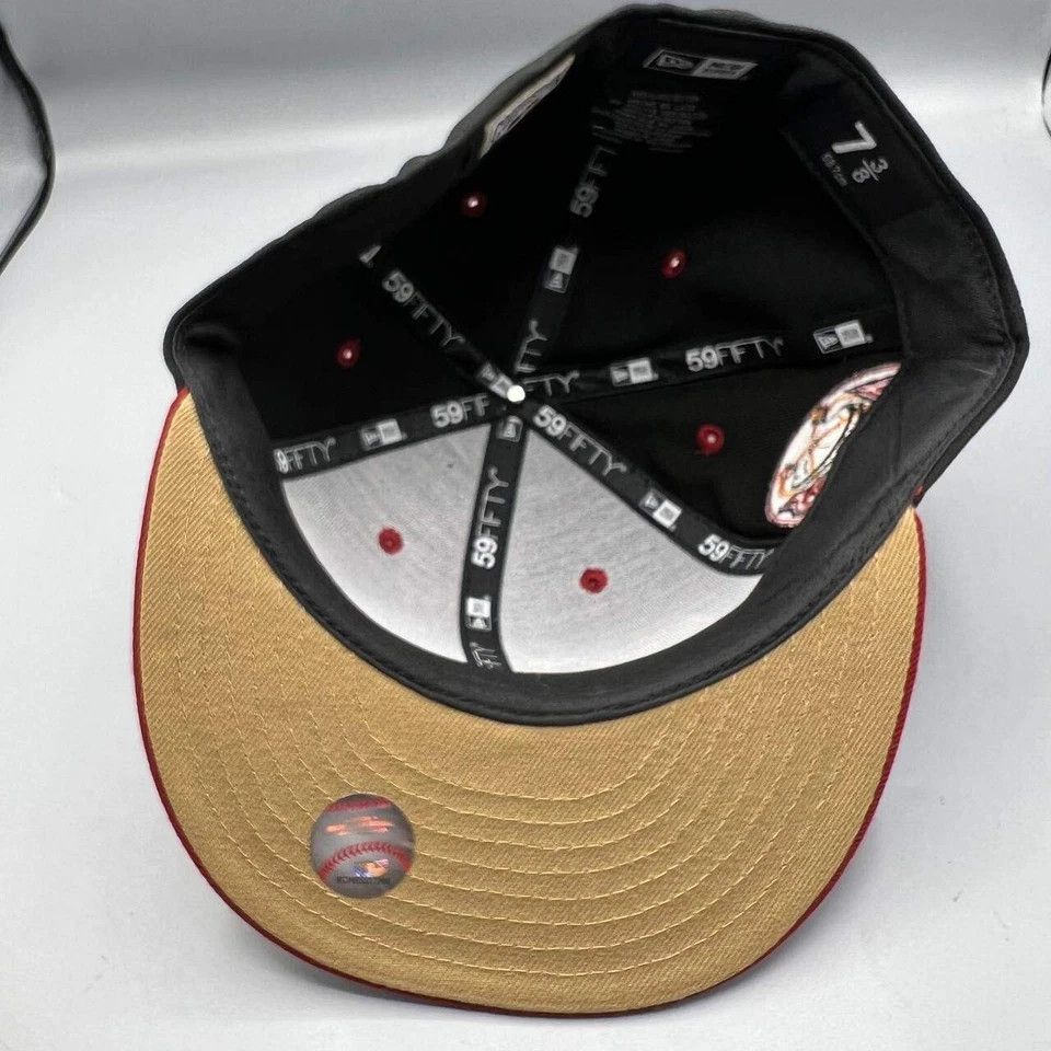 New Era Houston Astros Hat Men 7 3/8 59Fifty New Era MLB Fitted Cap Size ONE SIZE - 2 Thumbnail