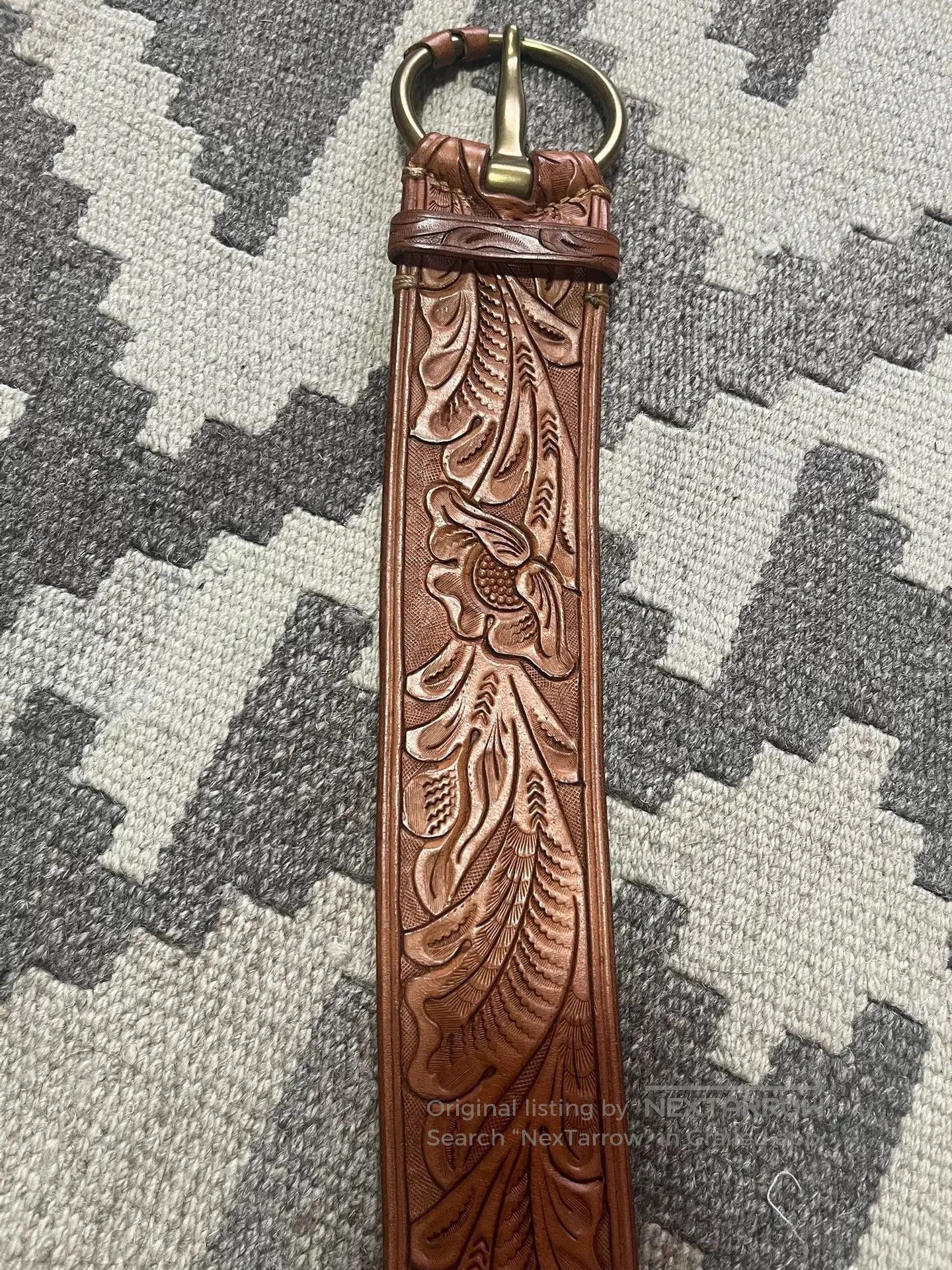 RRL Ralph Lauren Ralph Lauren Handcrafted Embossed Belt. Size ONE SIZE - 2 Thumbnail