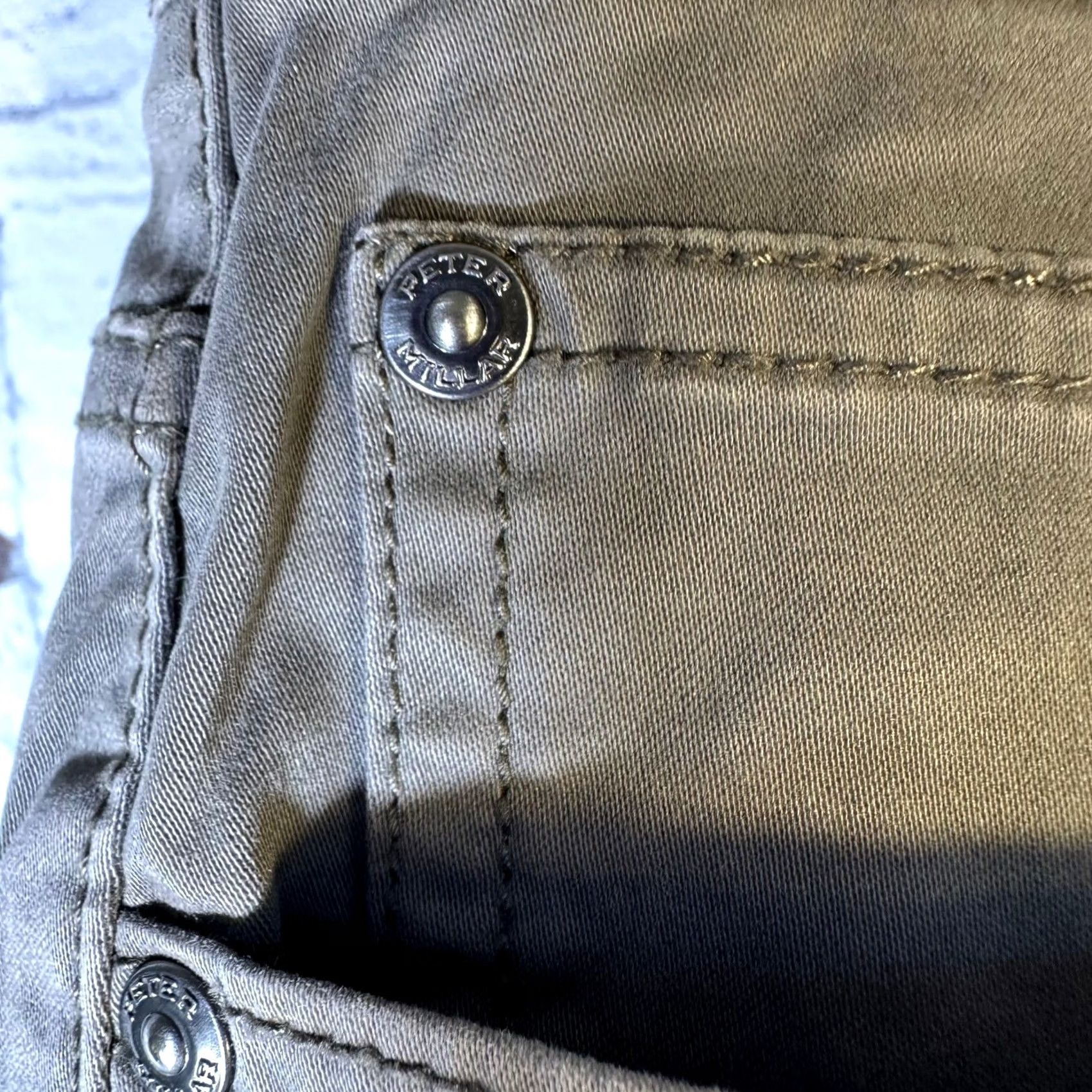 Peter Millar Peter Millar Pants Mens 5 Pocket Straight Leg Cotton Twill 38 Green Taupe Casual Chino Jeans Vintage? No Size US 37 - 4 Thumbnail