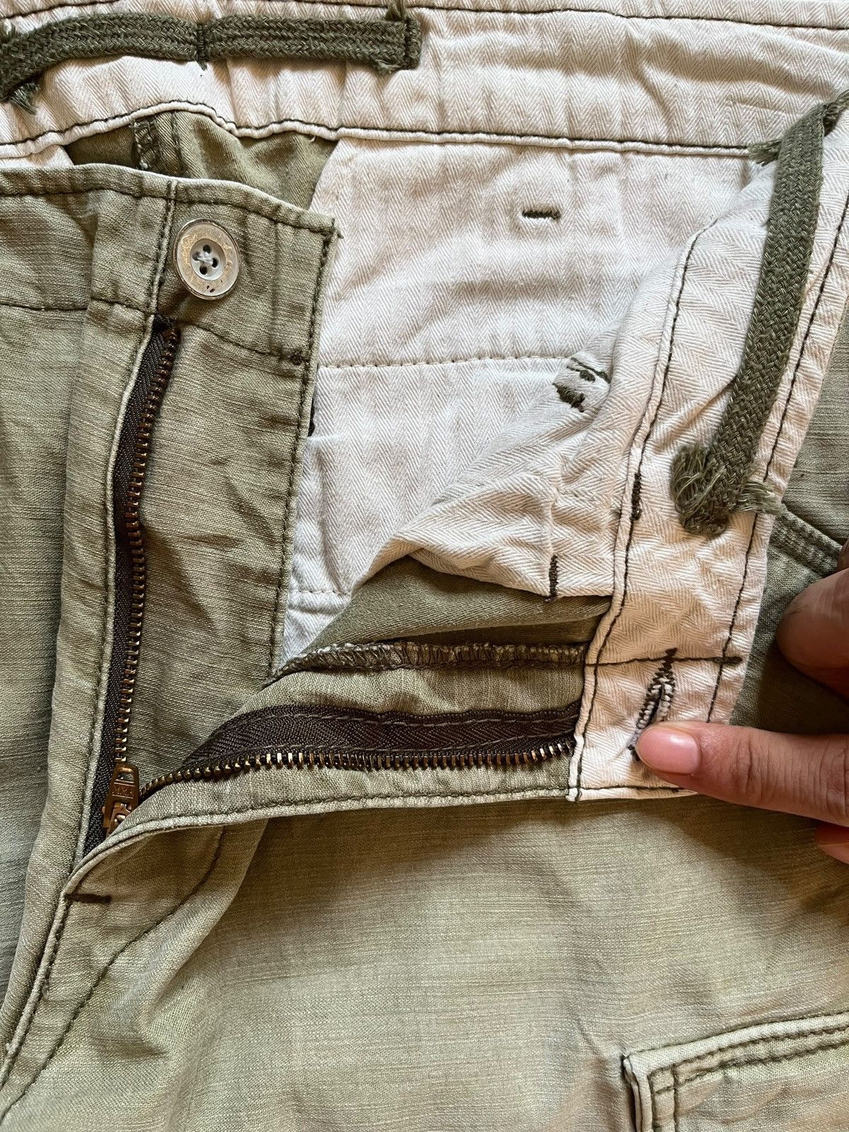 JNCO × Japanese Brand Vintage Japanese Brand Painted Cargo Baggy Denim Pants Size US 30 / EU 46 - 3 Thumbnail