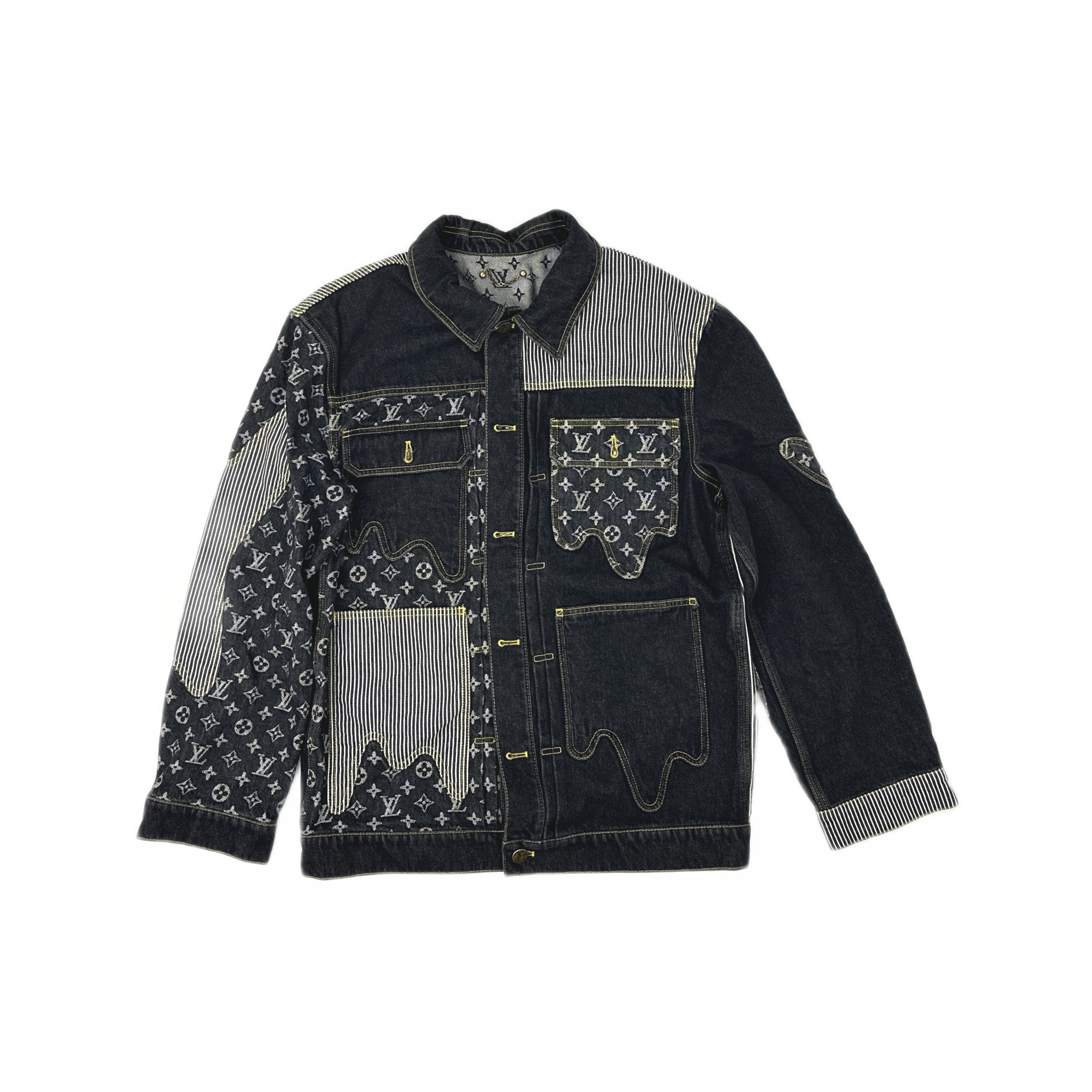 Louis Vuitton Louis Vuitton Monogram Patchwork Denim Jacket Size 48 Size US M / EU 48-50 / 2 - 1 Thumbnail