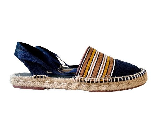 Loro Piana Loro Piana Women’s Espadrilles Navy with Stripes EU39 Size US 9 / IT 39 - 2 Thumbnail