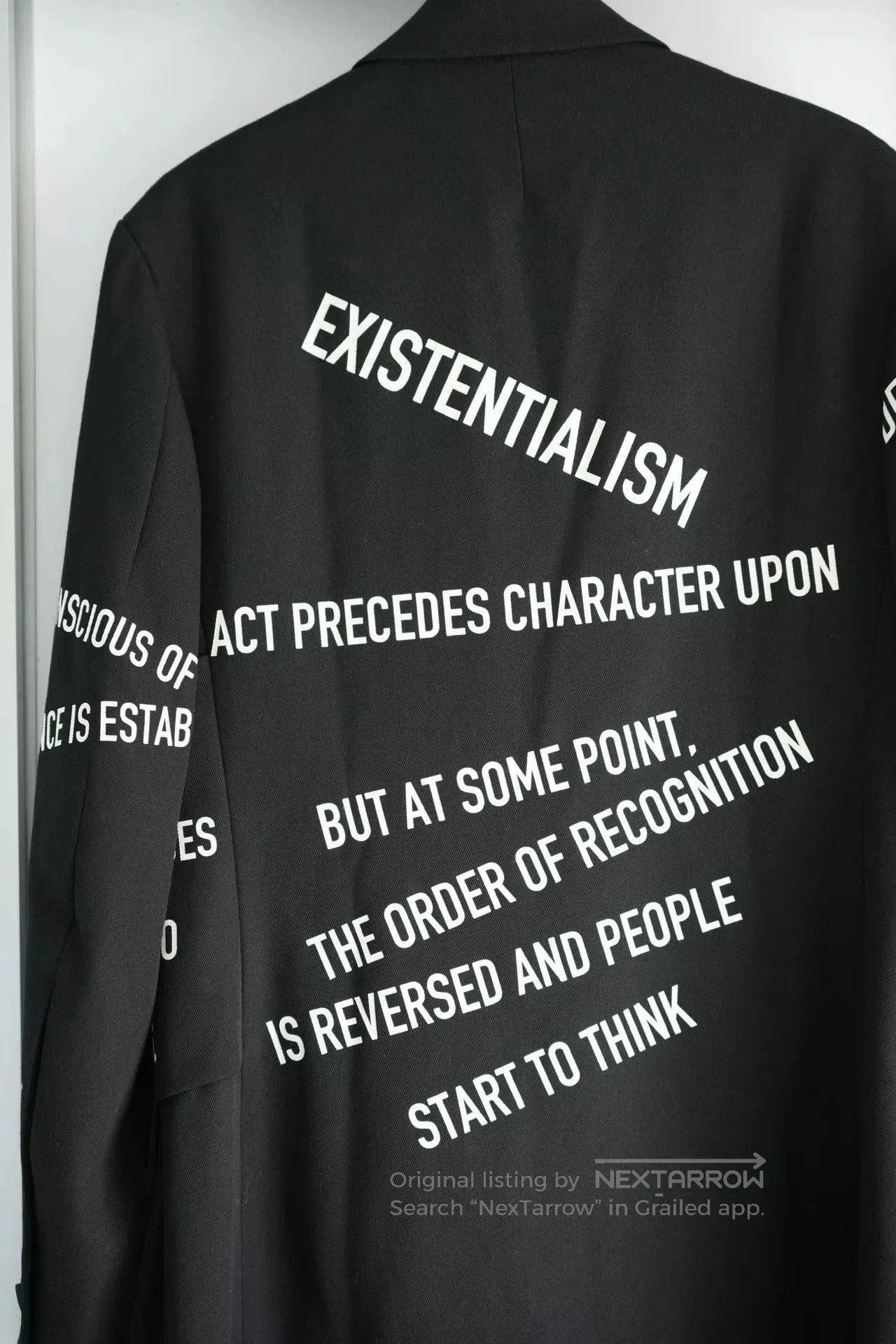 Yohji Yamamoto Yohji Yamamoto Black Suit with Statements. Size US S / EU 44-46 / 1 - 6 Thumbnail