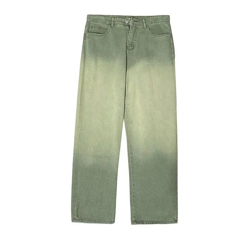 Japanese Brand Retro gradient loose straight leg jeans Size US 32 / EU 48 - 4 Thumbnail