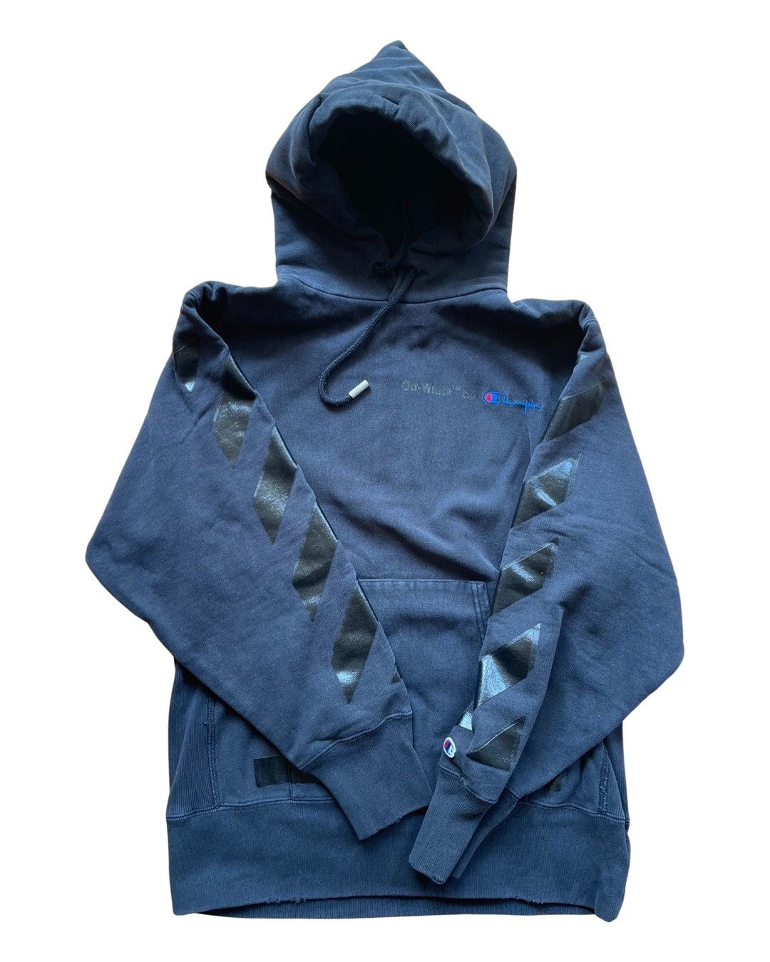 image of Off-White X Champion Hoodie Black, Men's (Size Medium)