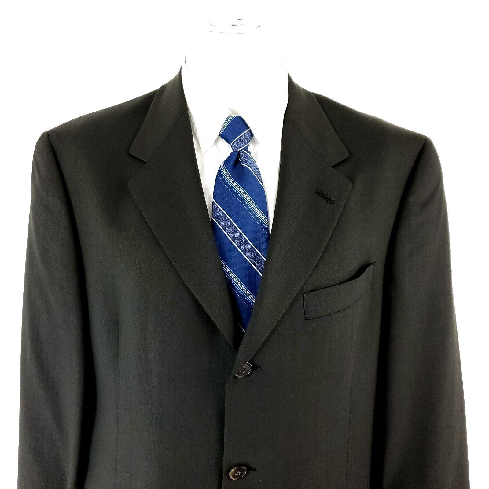 Hart Schaffner Marx Hart Schaffner Comfort Marx Wool 3 Button Blazer 42R Dark Gr Size 42R - 1 Thumbnail