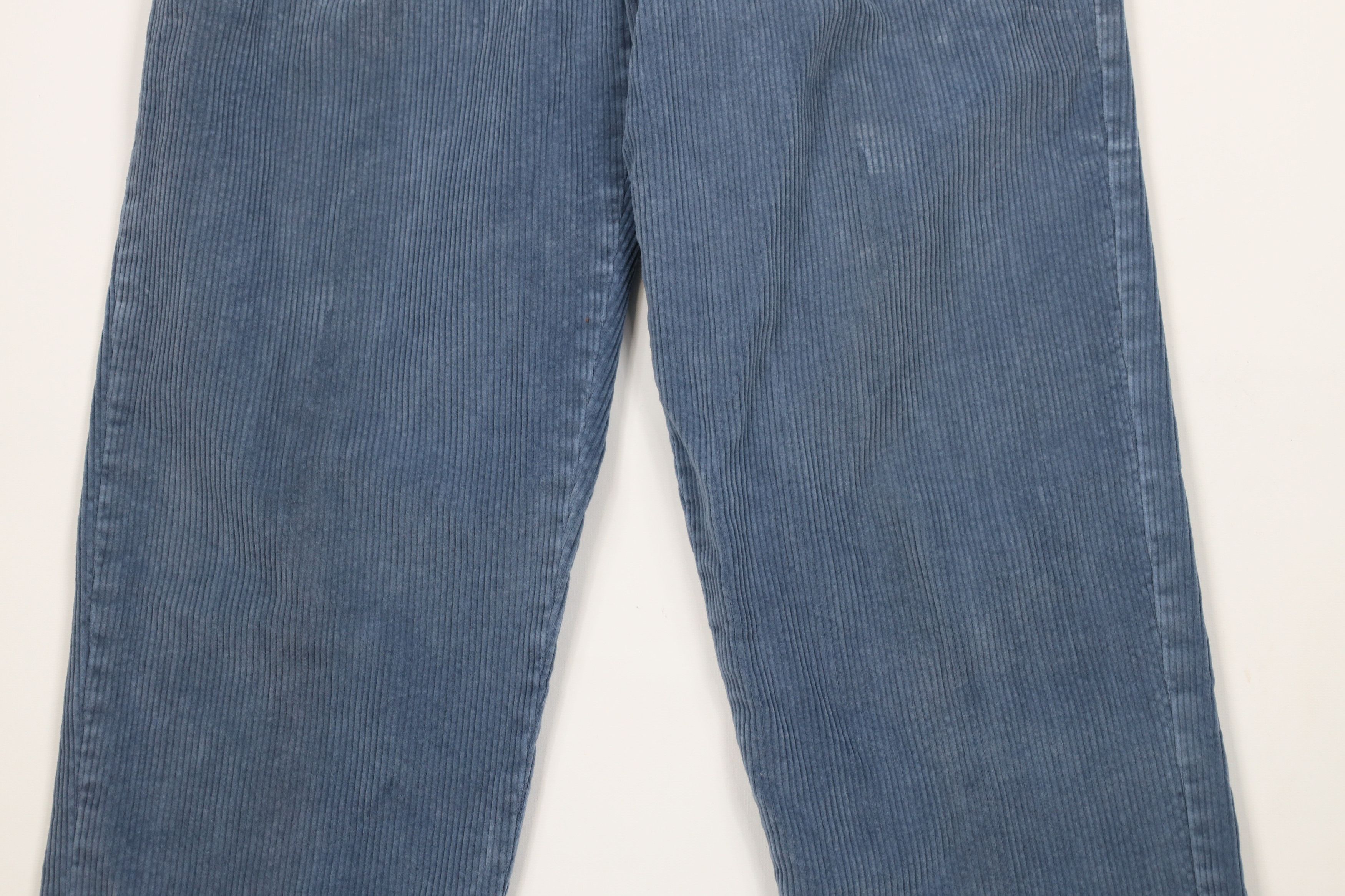 Vintage Vintage 90s Streetwear Pleated Corduroy Chino Pants Blue Size US 32 / EU 48 - 3 Thumbnail