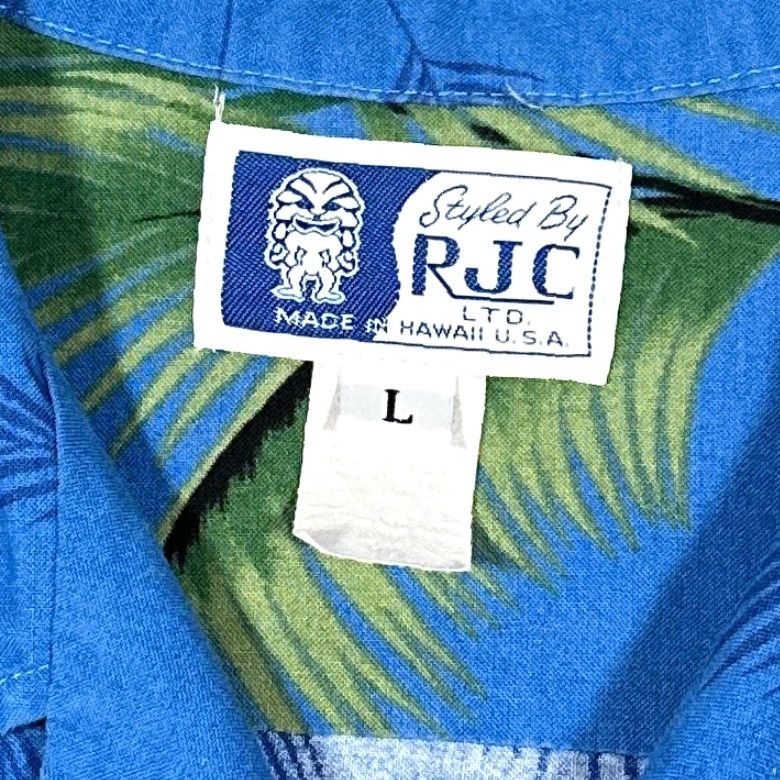 Vintage Vintage Hawaiian Shirt Mens Large Blue Floral Martini Cosmopolitan Single Stitch Size US XXL / EU 58 / 5 - 2 Thumbnail